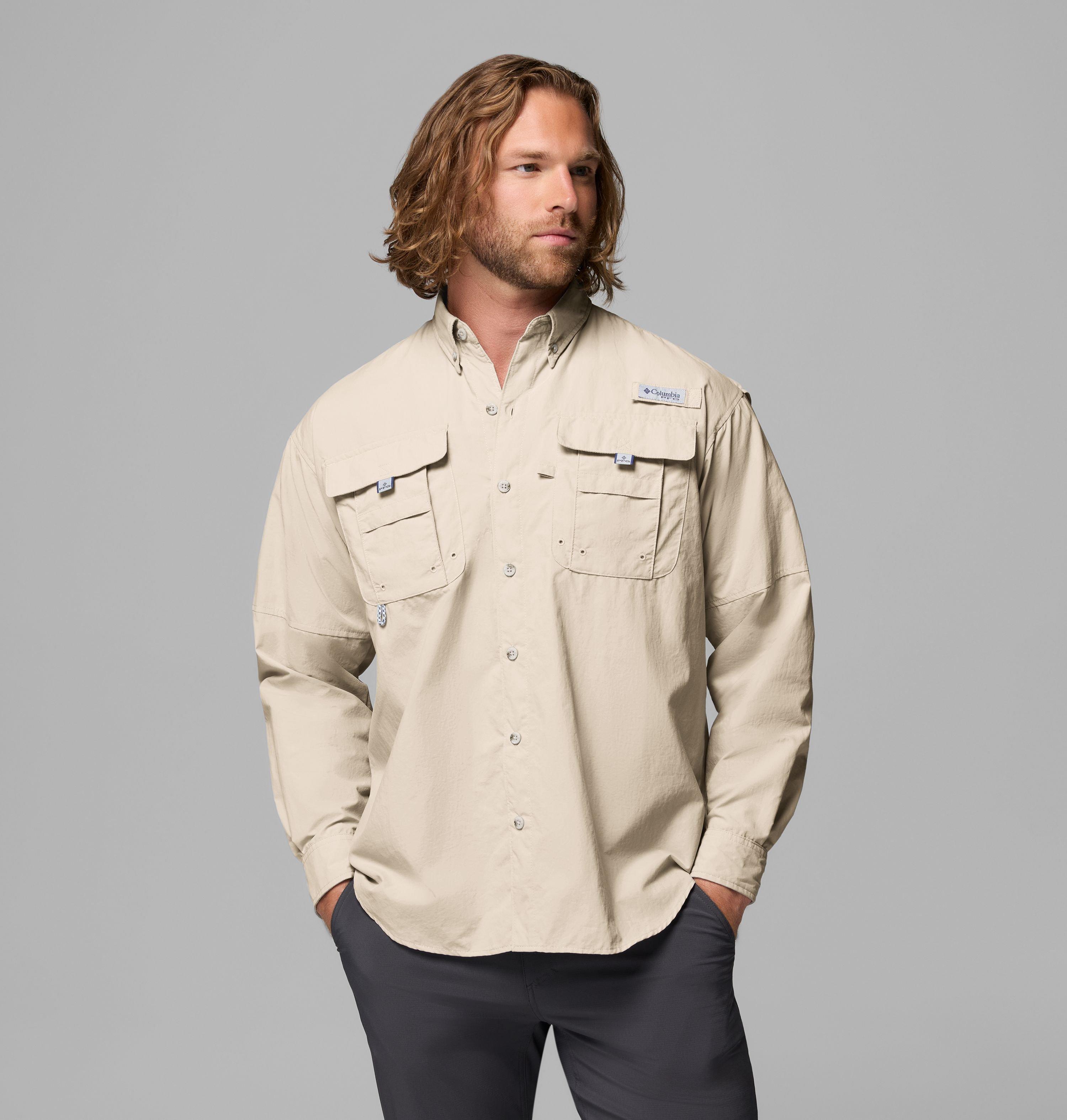 Columbia Sportswear Men's White Columbia - Bahama™ Ii Shirt - Fossil Extra Large