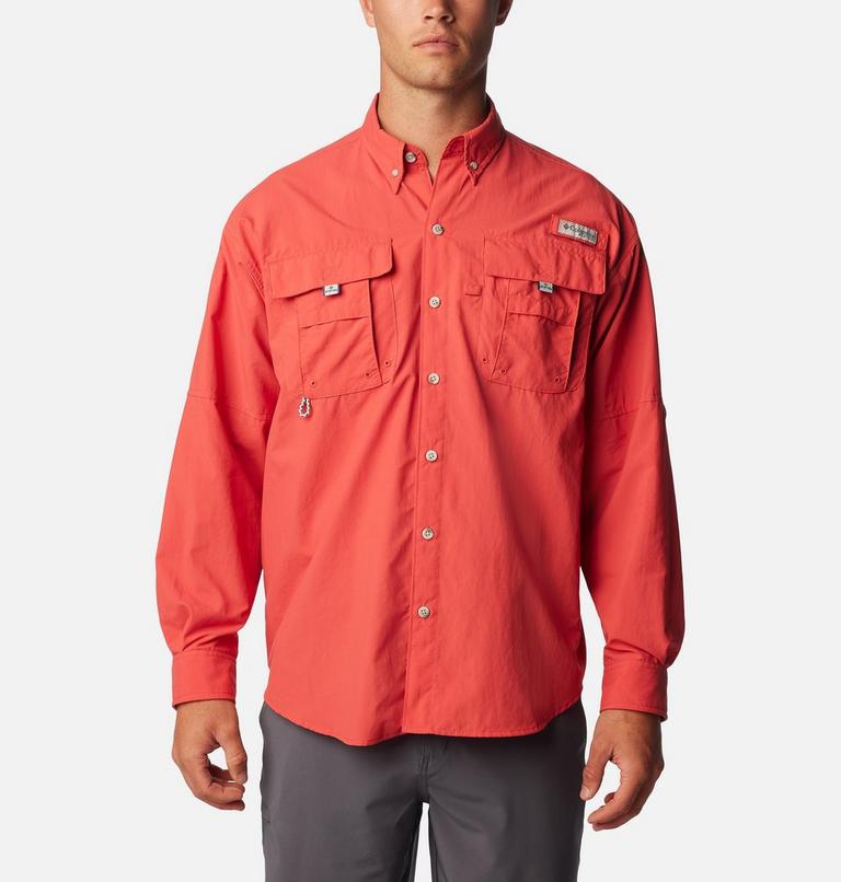 Bahama II L/S Shirt | 683 | L, Color: Sunset Red, image 1