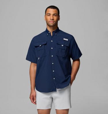 Men's Bahama II Short Sleeve Shirt, Color: Collegiate Navy, image 7