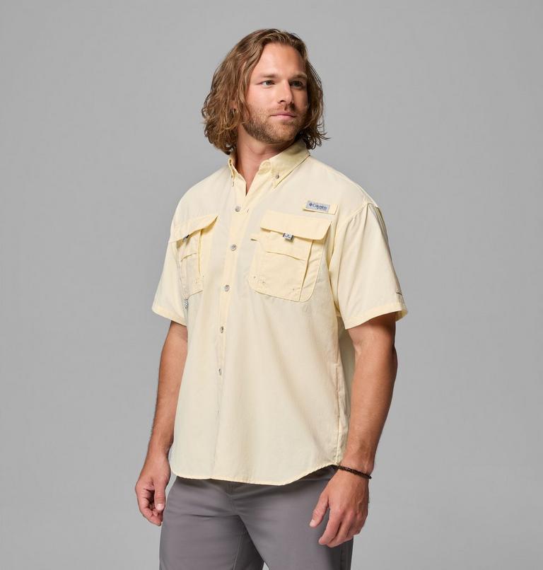 Men's Bahama II Short Sleeve Shirt, Color: Lemon Wash, image 4