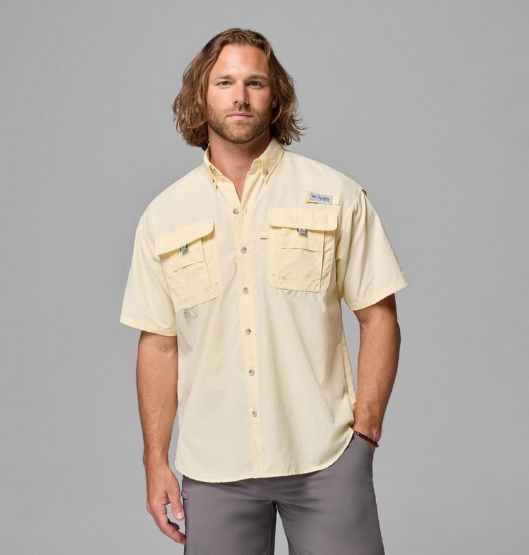 Men's Bahama II Short Sleeve Shirt, Color: Lemon Wash, image 1