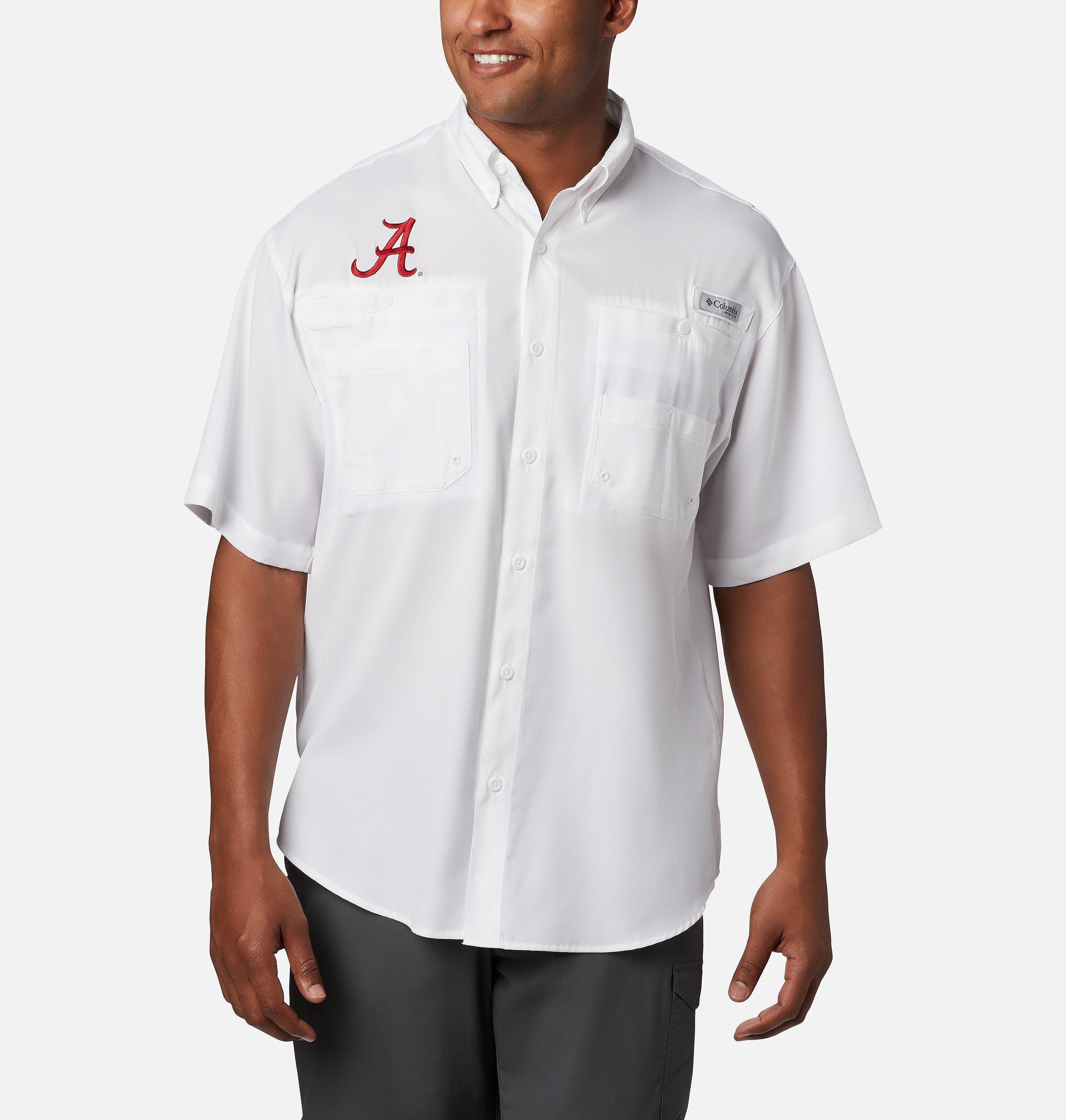Columbia Men's Collegiate PFG Tamiami  Short Sleeve Shirt - Alabama-