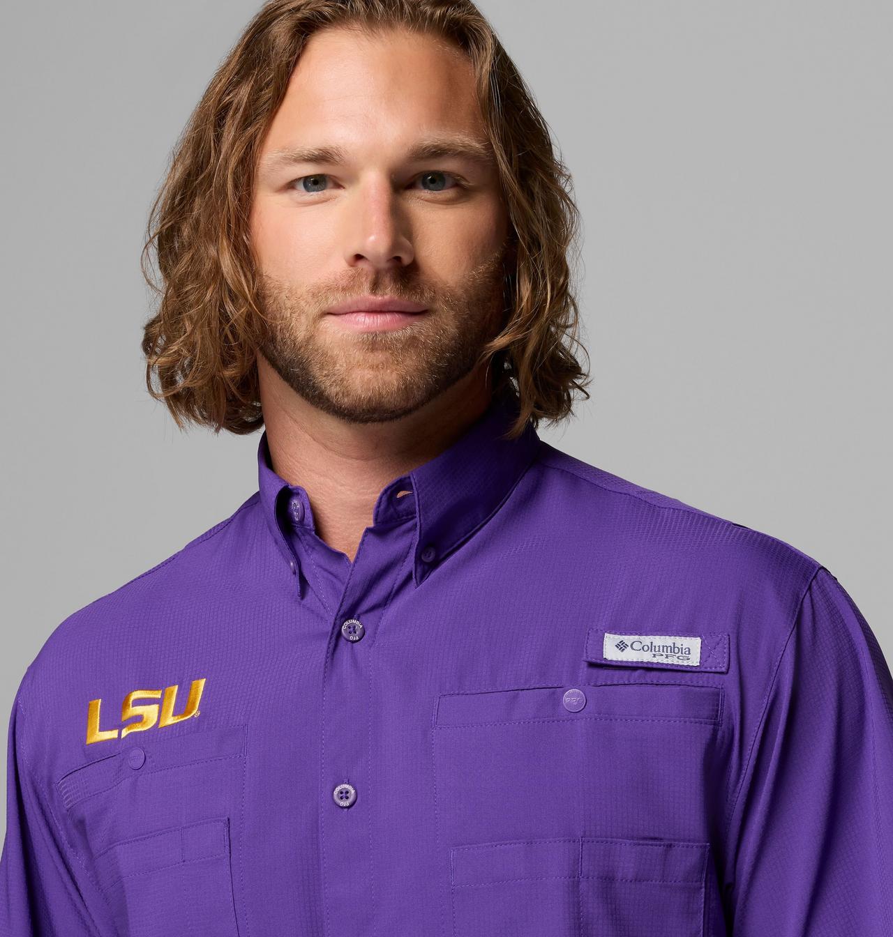 Men's Collegiate PFG Tamiami™ Short Sleeve Shirt - LSU 5