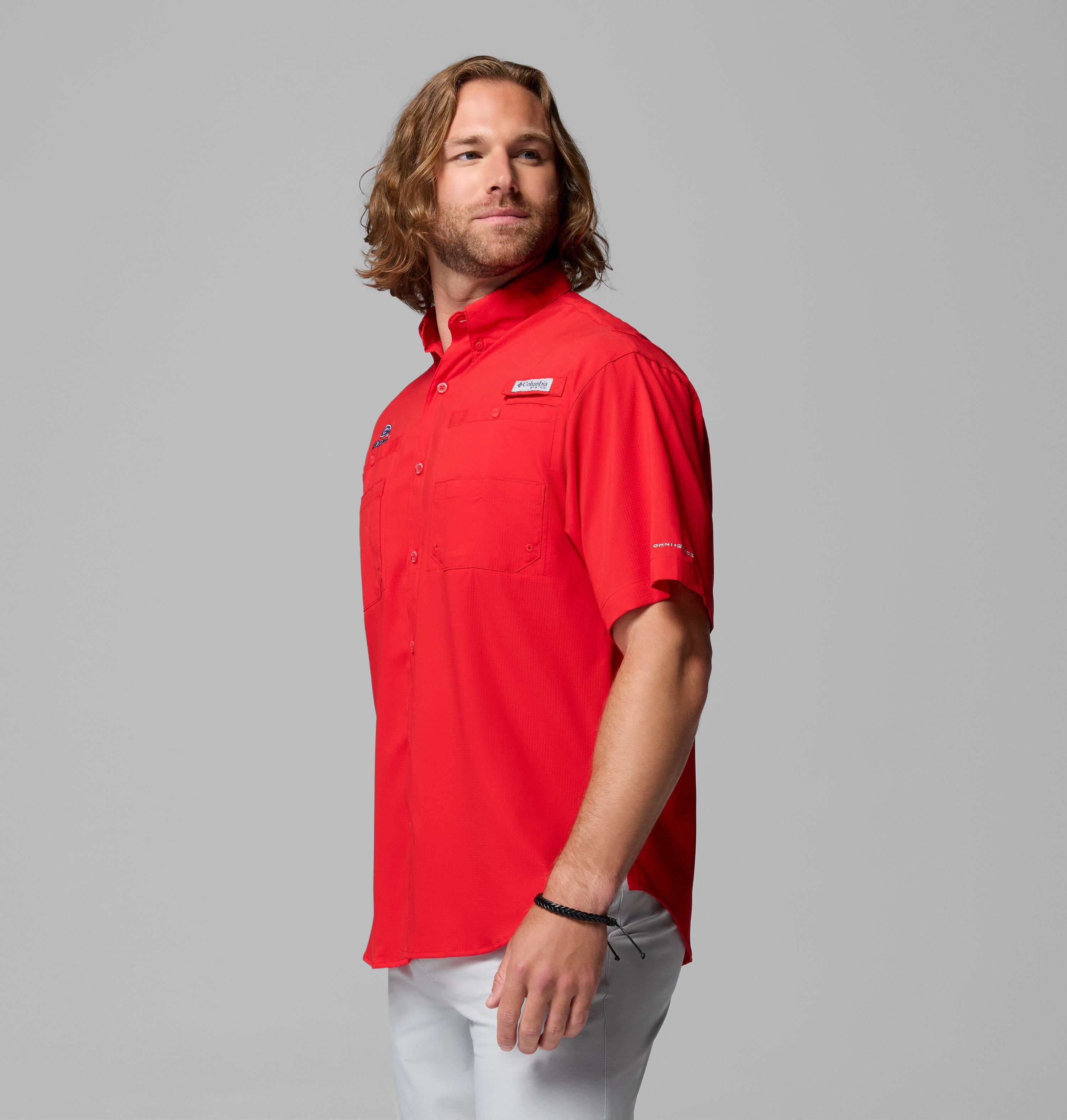 Men's Collegiate PFG Tamiami Short Sleeve Shirt - Georgia 4