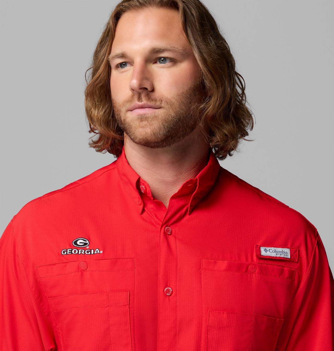 Men's Collegiate PFG Tamiami™ Short Sleeve Shirt - Georgia 5