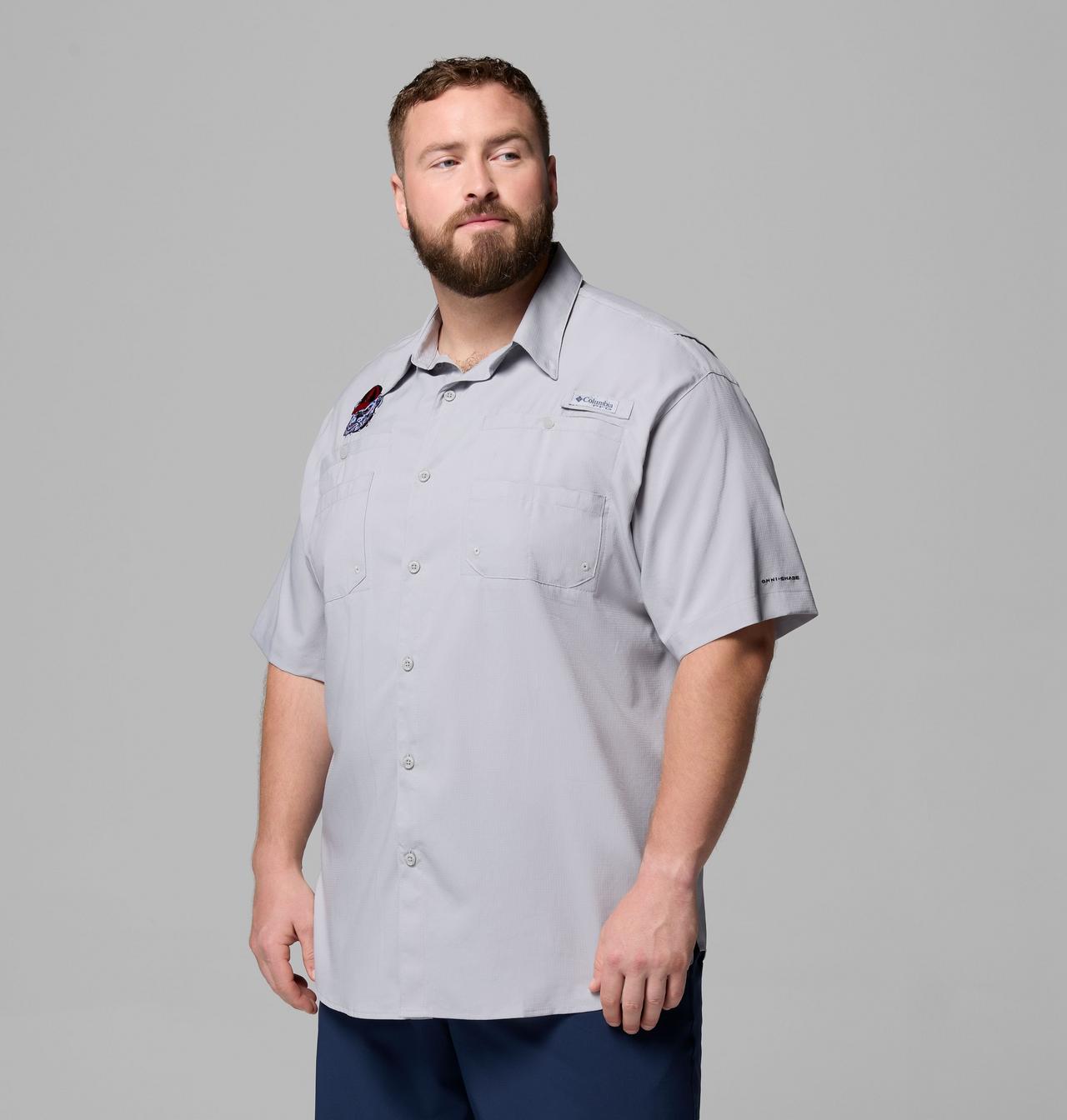 Men's Collegiate PFG Tamiami™ Short Sleeve Shirt - Big - Georgia 4