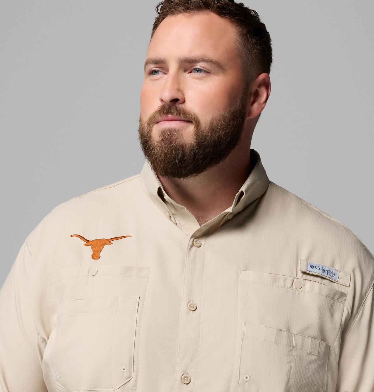 Men's Collegiate PFG Tamiami™ Short Sleeve Shirt - Big - Texas 5