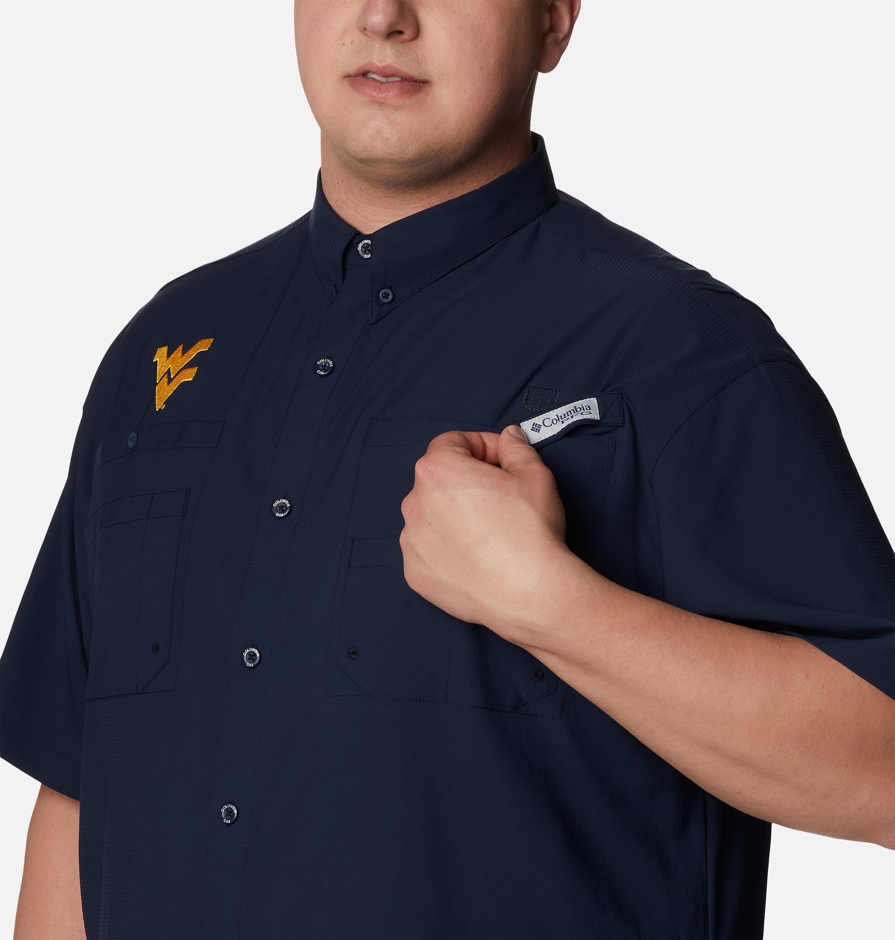 Men's Collegiate PFG Tamiami Short Sleeve Shirt - Big - West Virginia 4