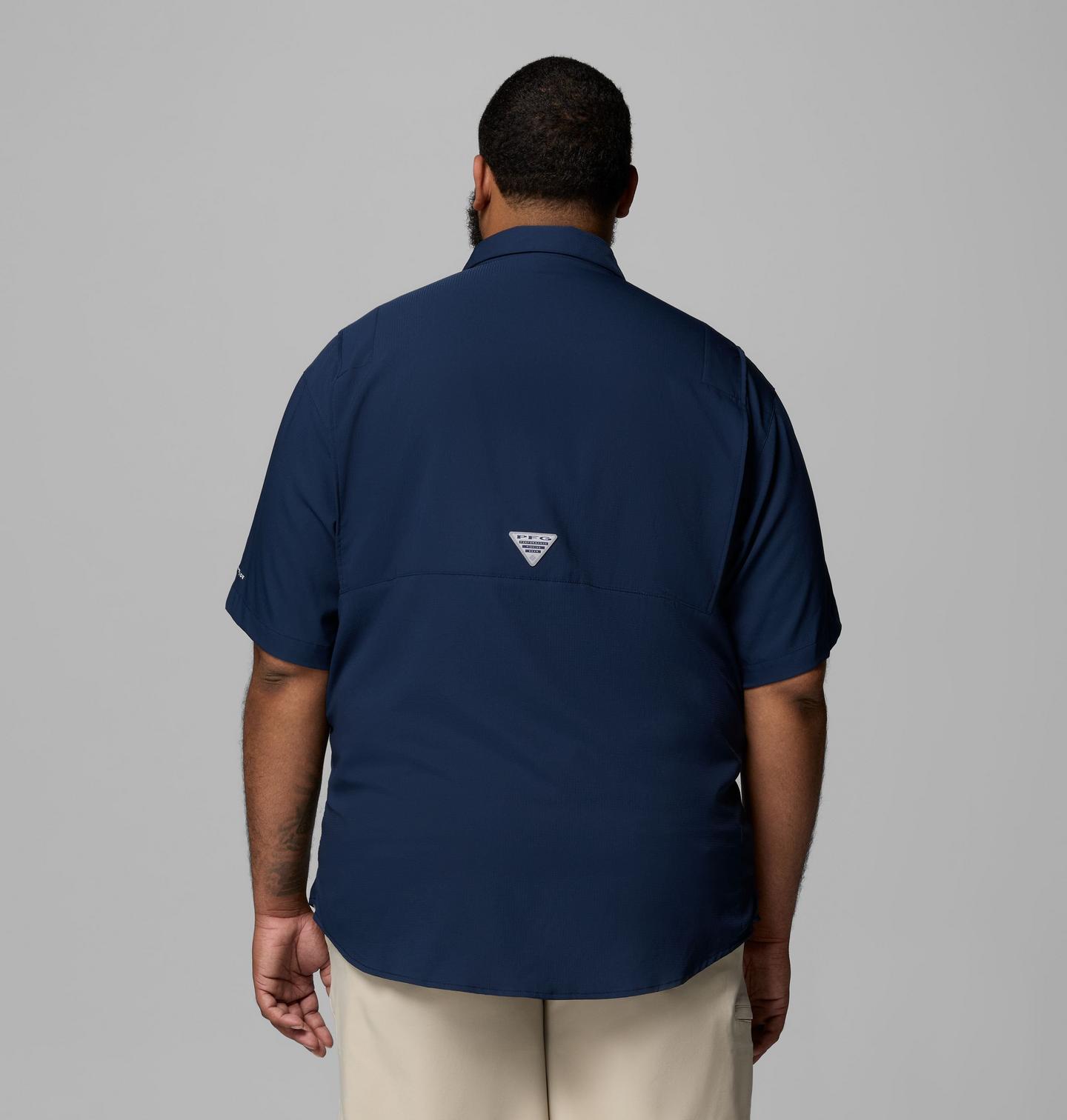 Мужская рубашка Columbia PFG Tamiami Short Sleeve Shirt - Big - Dallas Cowboys, цвет: Тёмно-синий — фото 3