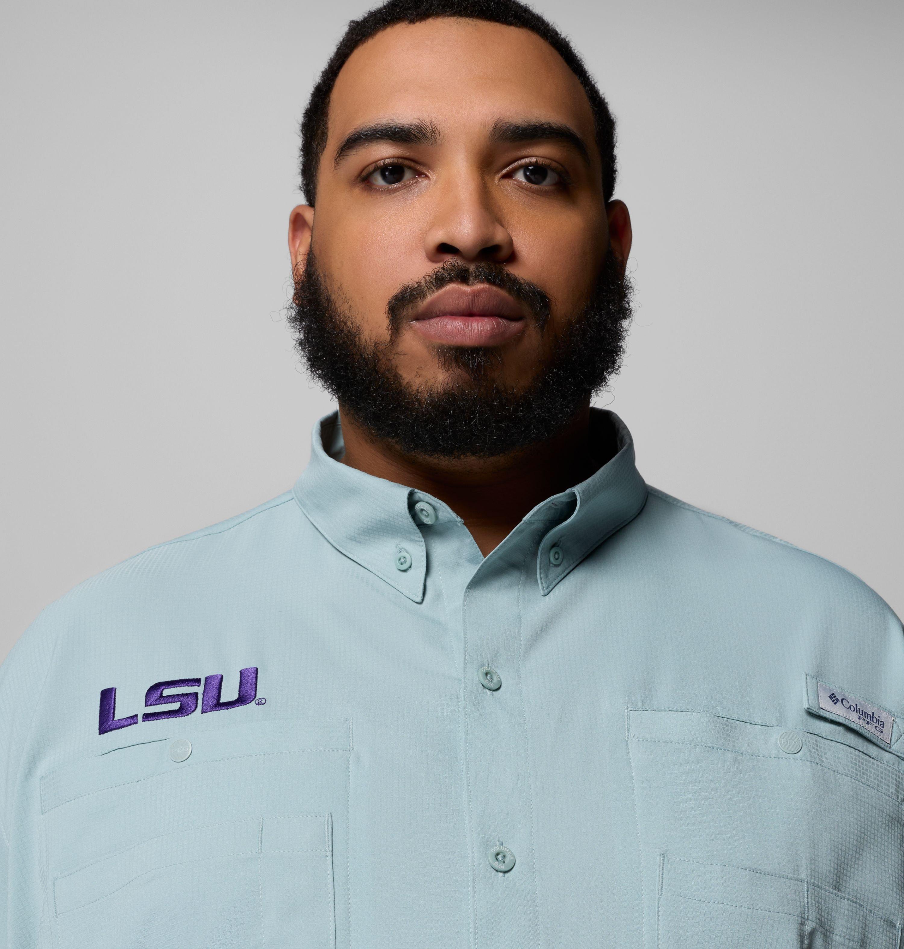 Men's Collegiate PFG Tamiami Short Sleeve Shirt - Big - LSU 5