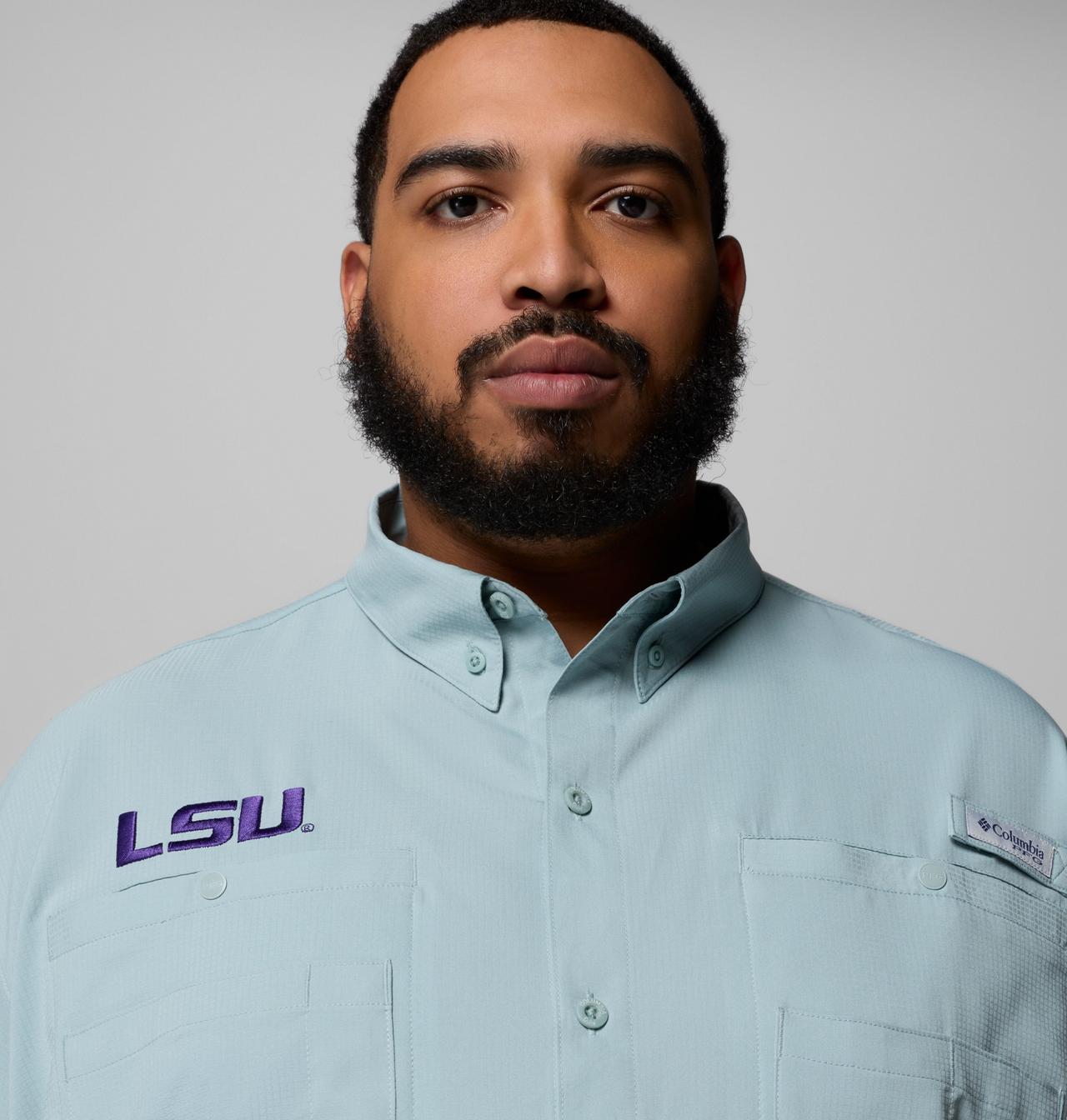 Men's Collegiate PFG Tamiami™ Short Sleeve Shirt - Big - LSU 5