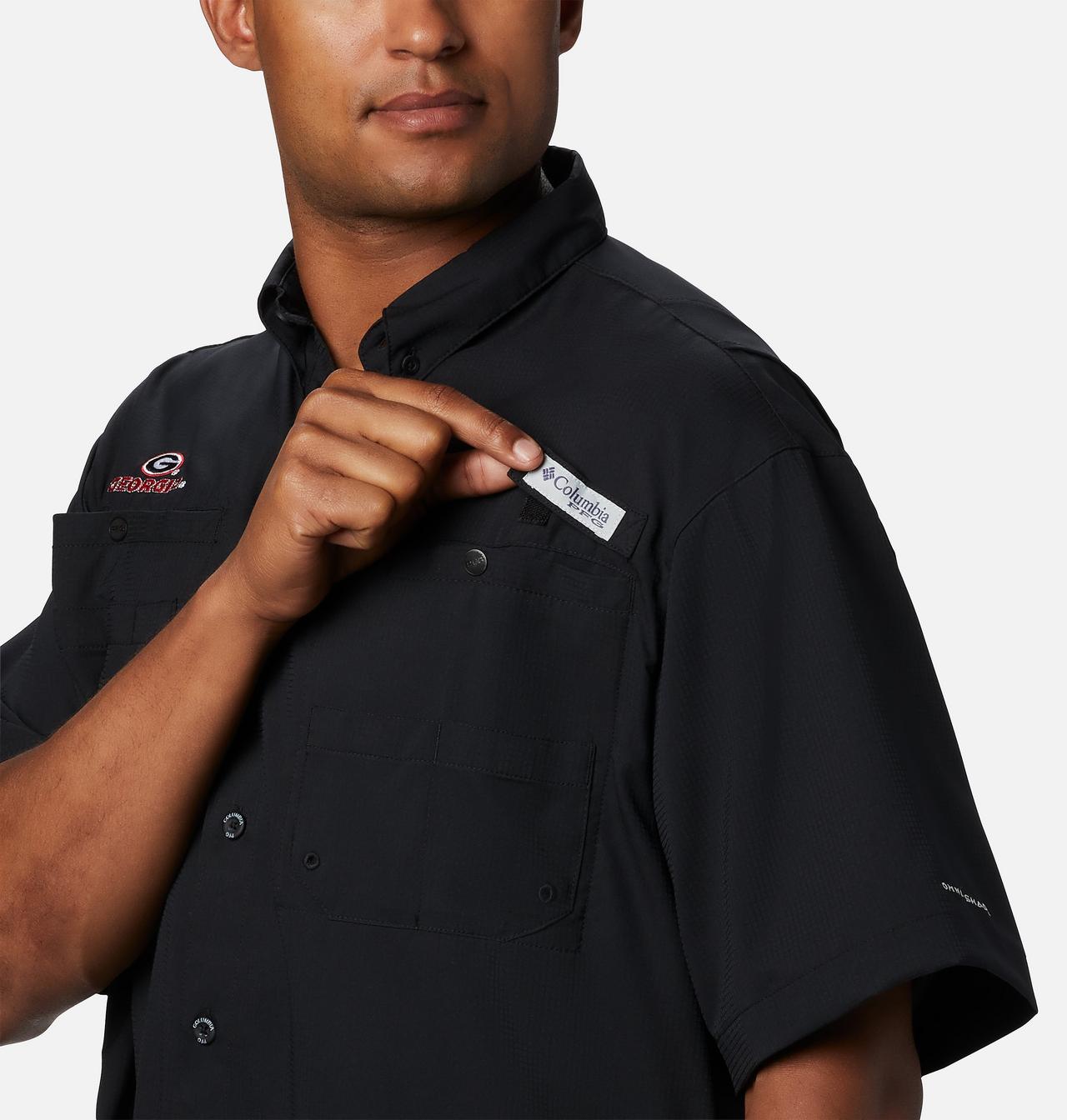 Men's Collegiate PFG Tamiami™ Short Sleeve Shirt - Big - Georgia 3