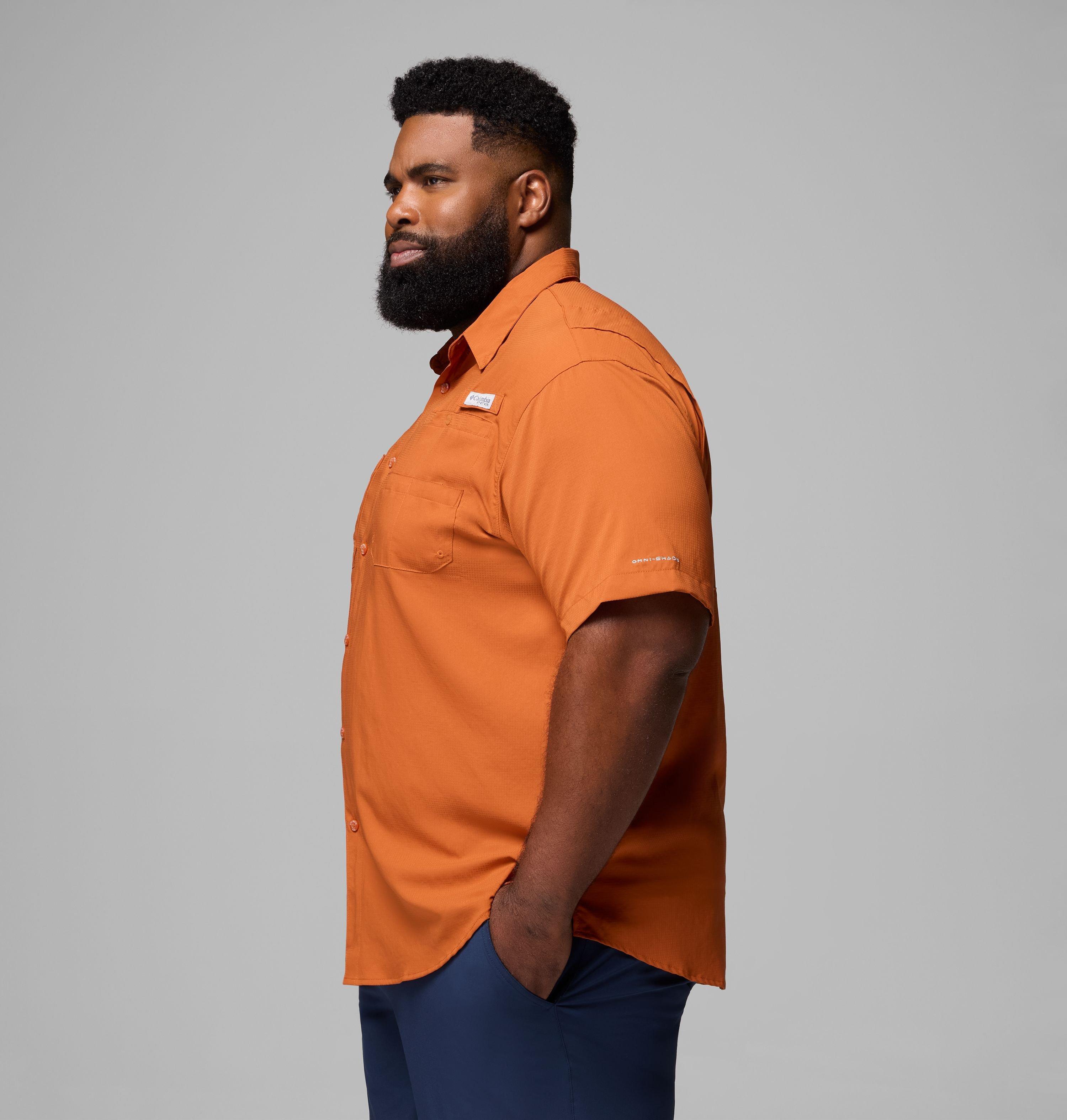 Men's Collegiate PFG Tamiami Short Sleeve Shirt - Big - Texas 4