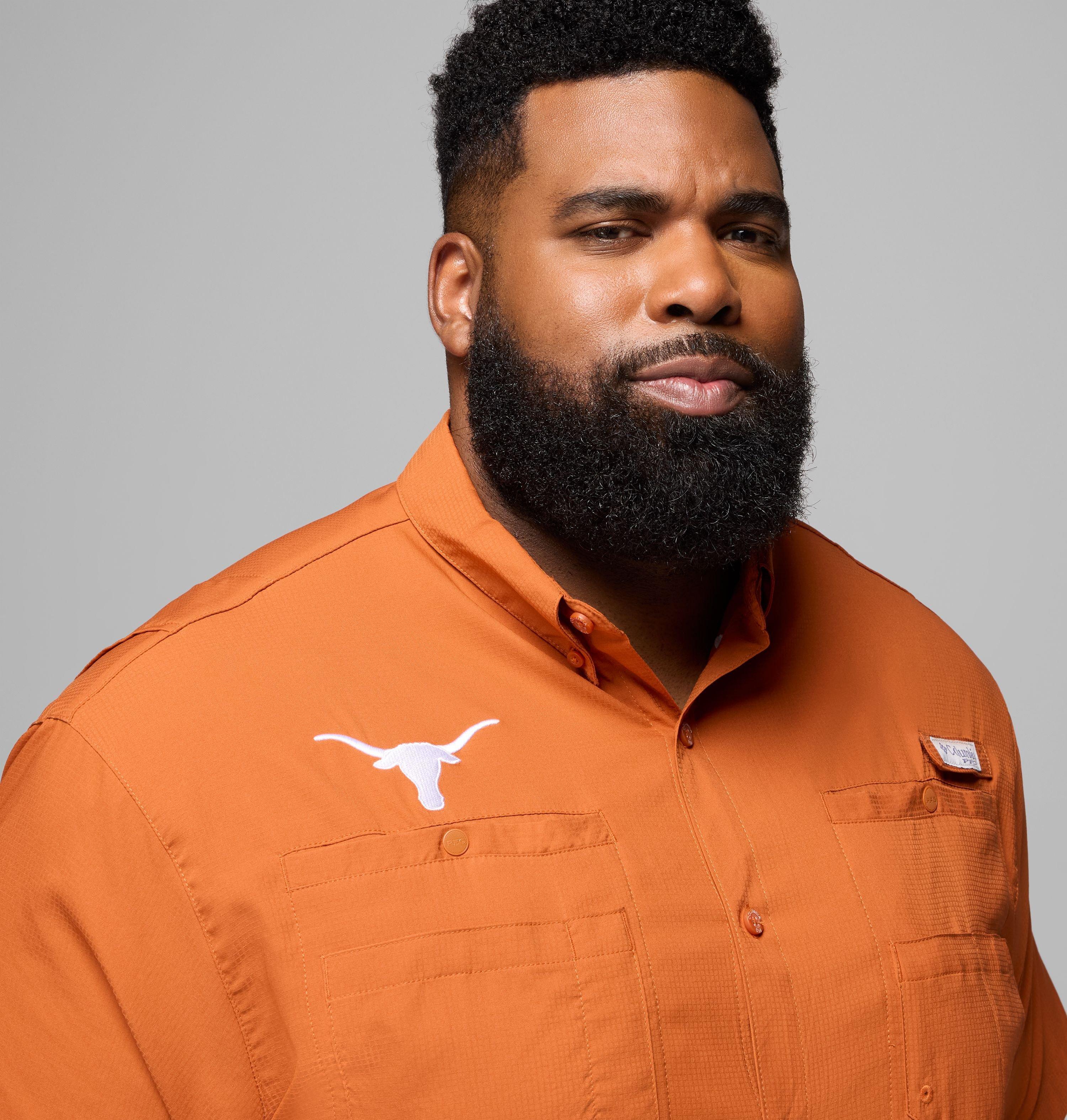 Men's Collegiate PFG Tamiami Short Sleeve Shirt - Big - Texas 5