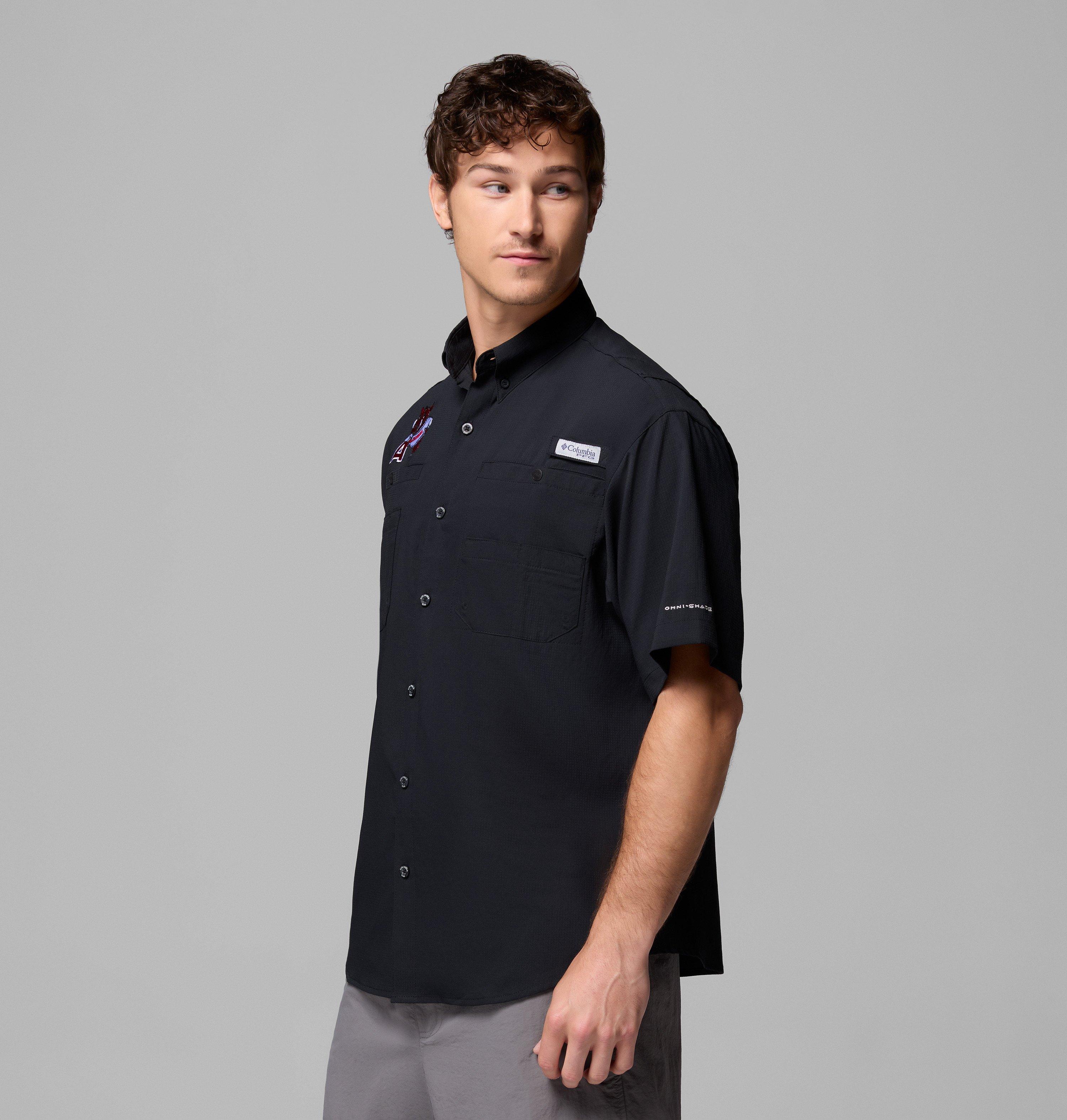 Men's Collegiate PFG Tamiami Short Sleeve Shirt - Tall - Arkansas 4