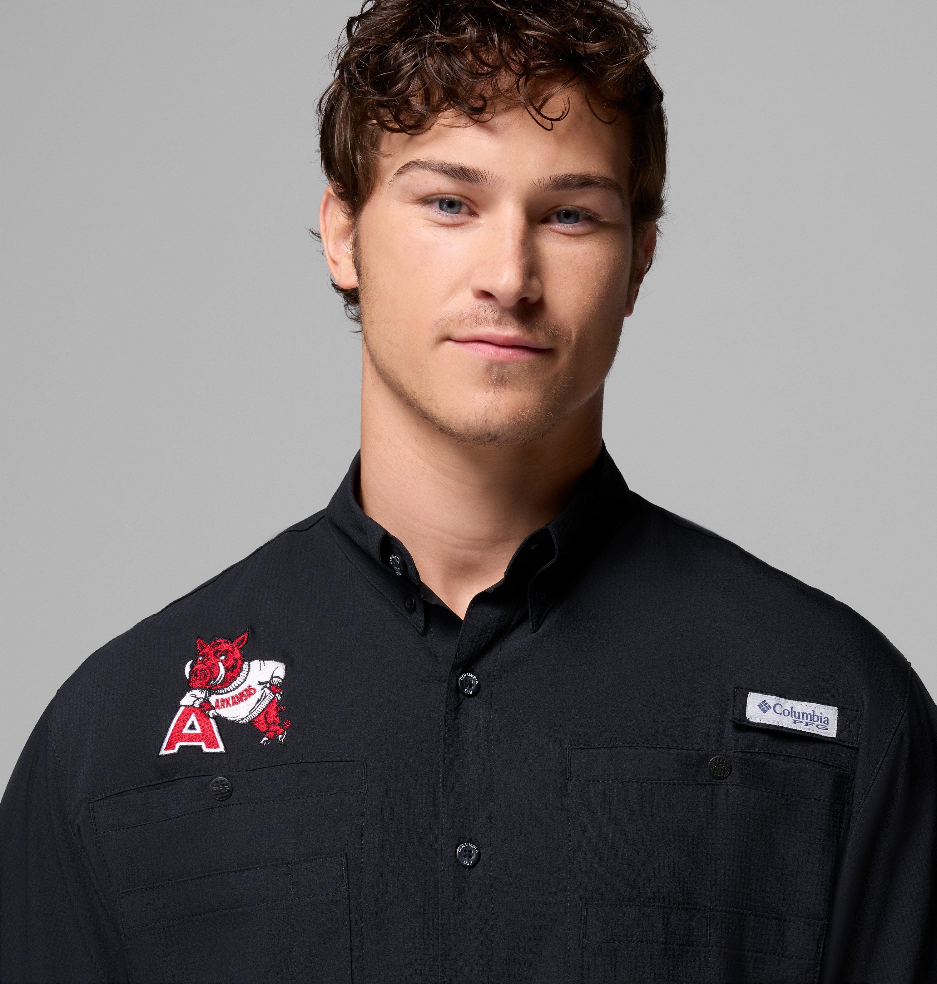 Men's Collegiate PFG Tamiami Short Sleeve Shirt - Tall - Arkansas 5