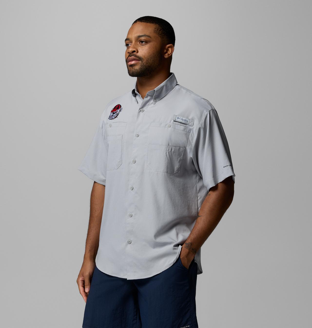 Men's Collegiate PFG Tamiami™ Short Sleeve Shirt - Tall - Georgia 4