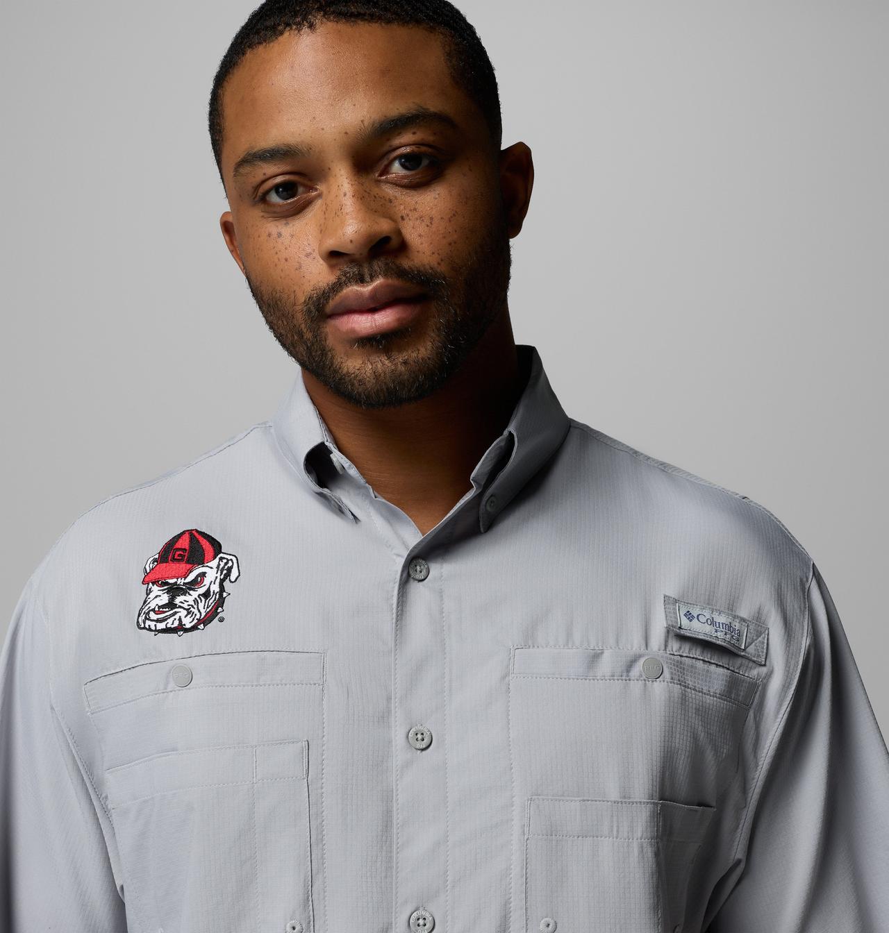 Men's Collegiate PFG Tamiami™ Short Sleeve Shirt - Tall - Georgia 5