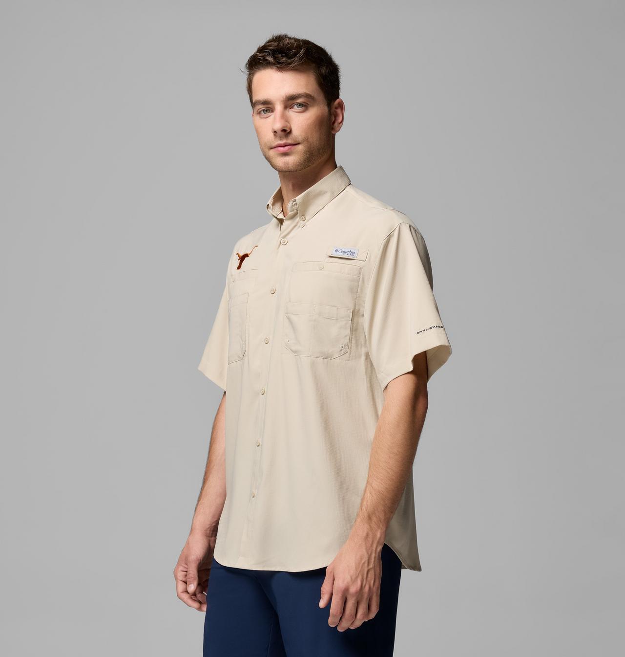Men's Collegiate PFG Tamiami Short Sleeve Shirt - Tall - Texas 4