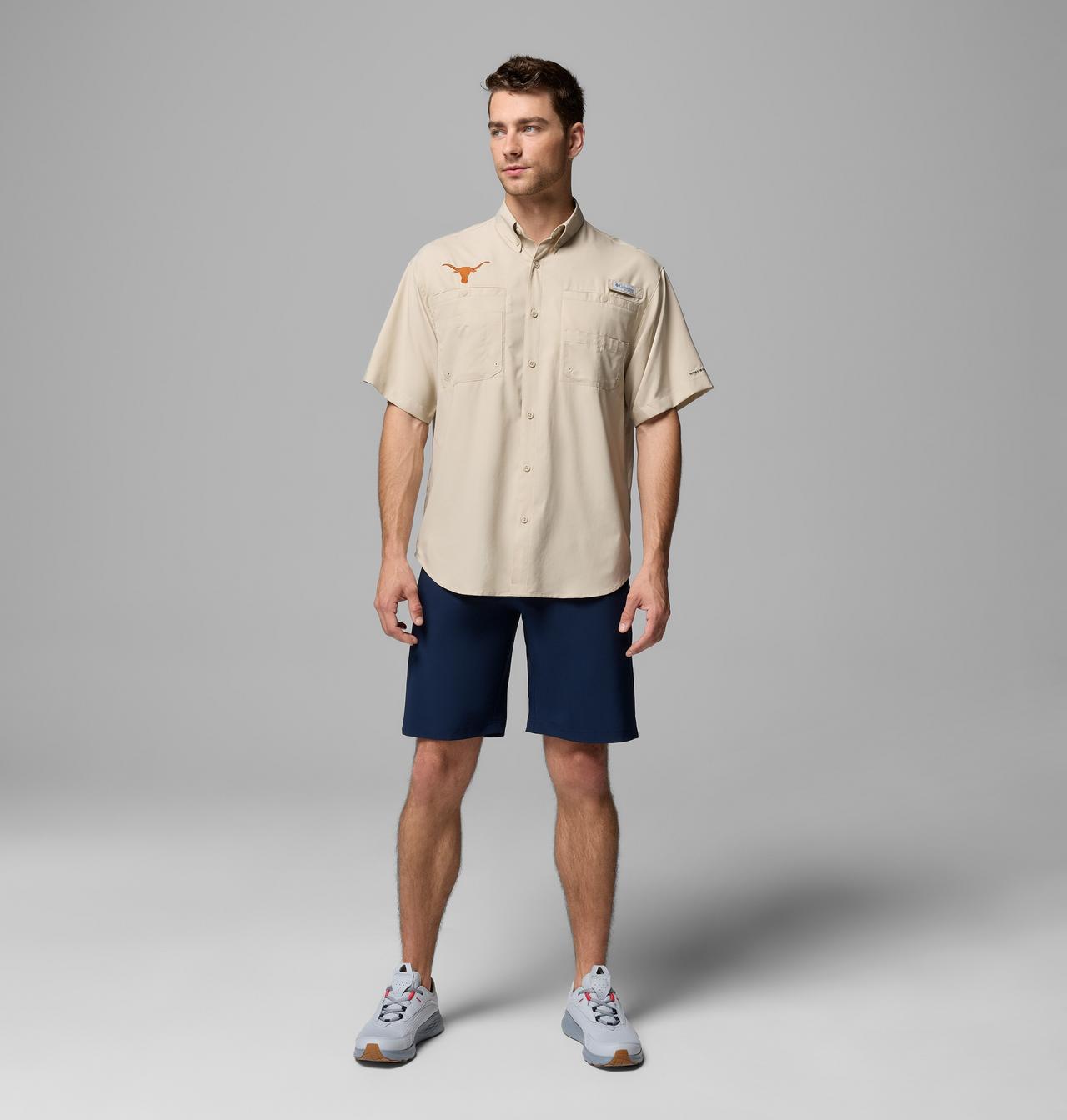 Men's Collegiate PFG Tamiami Short Sleeve Shirt - Tall - Texas 2