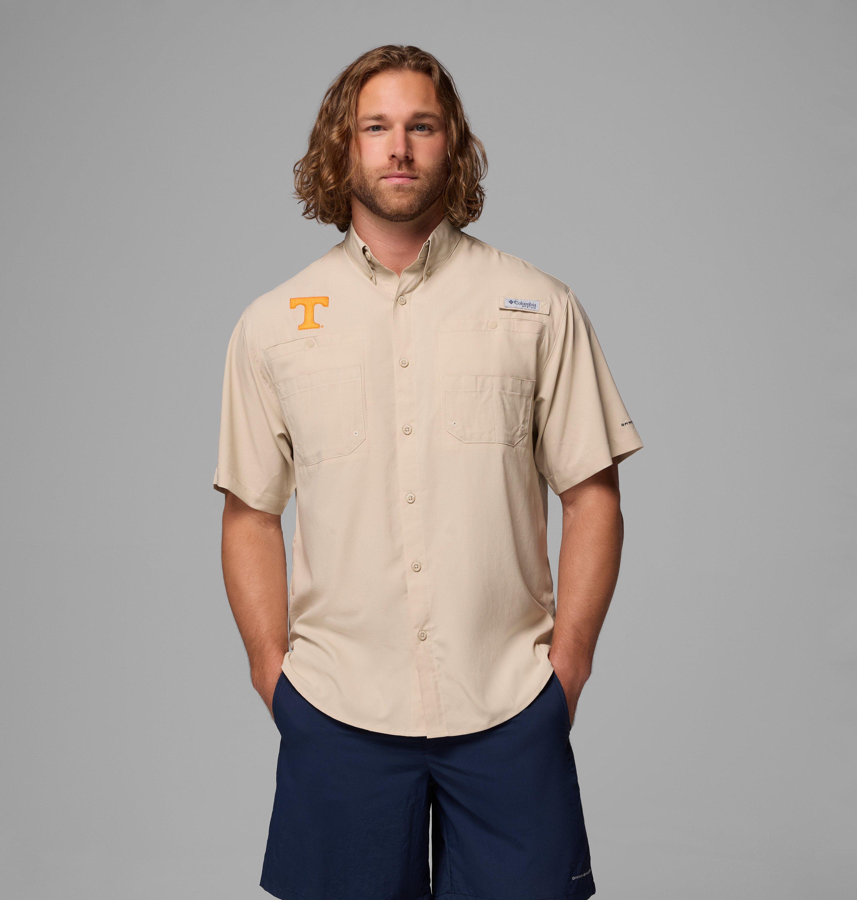 Columbia Men's Collegiate PFG Tamiami Short Sleeve Shirt - Tall - Tennessee-