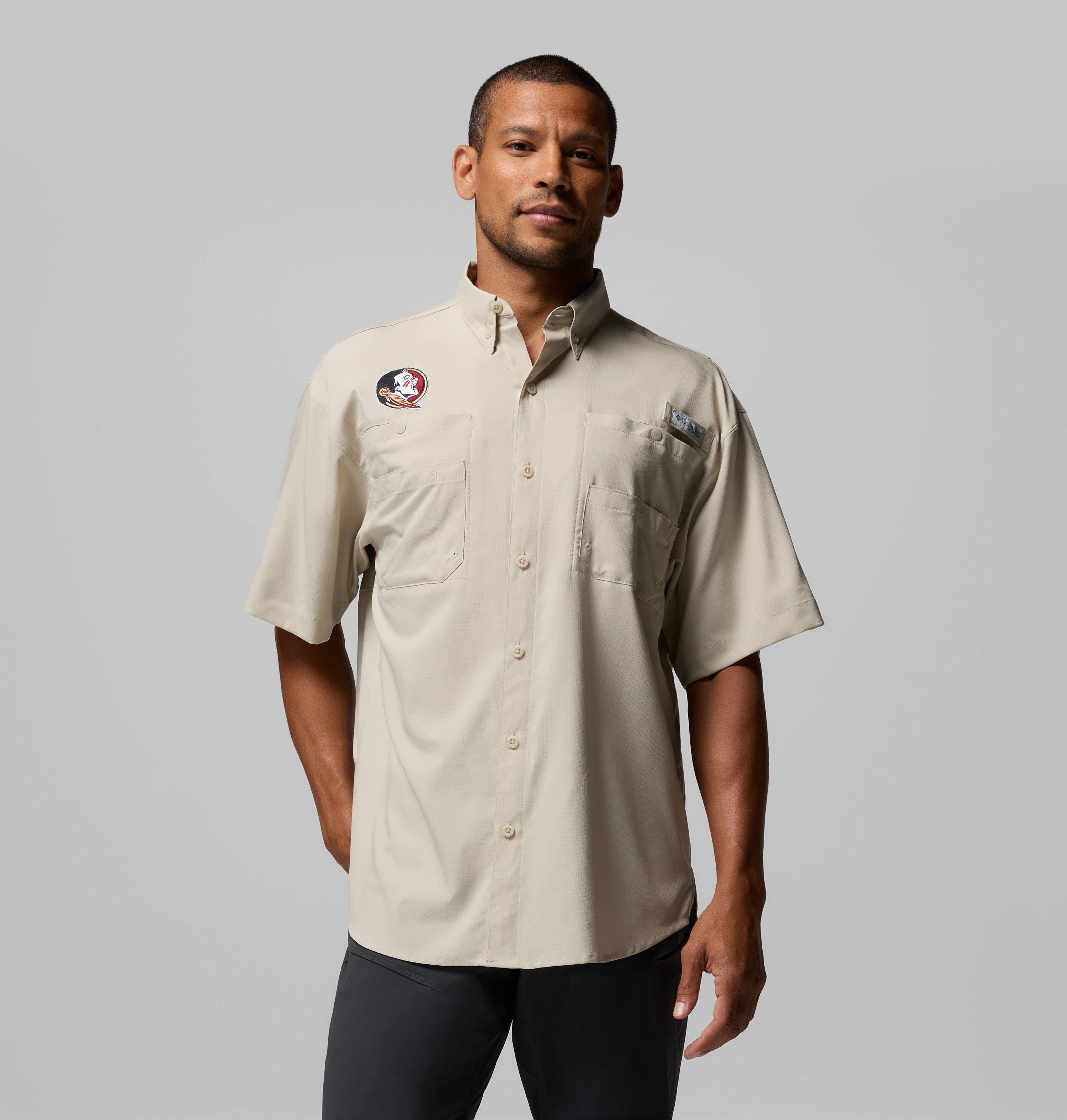 Columbia Men's Collegiate PFG Tamiami Short Sleeve Shirt - Tall - Florida State-