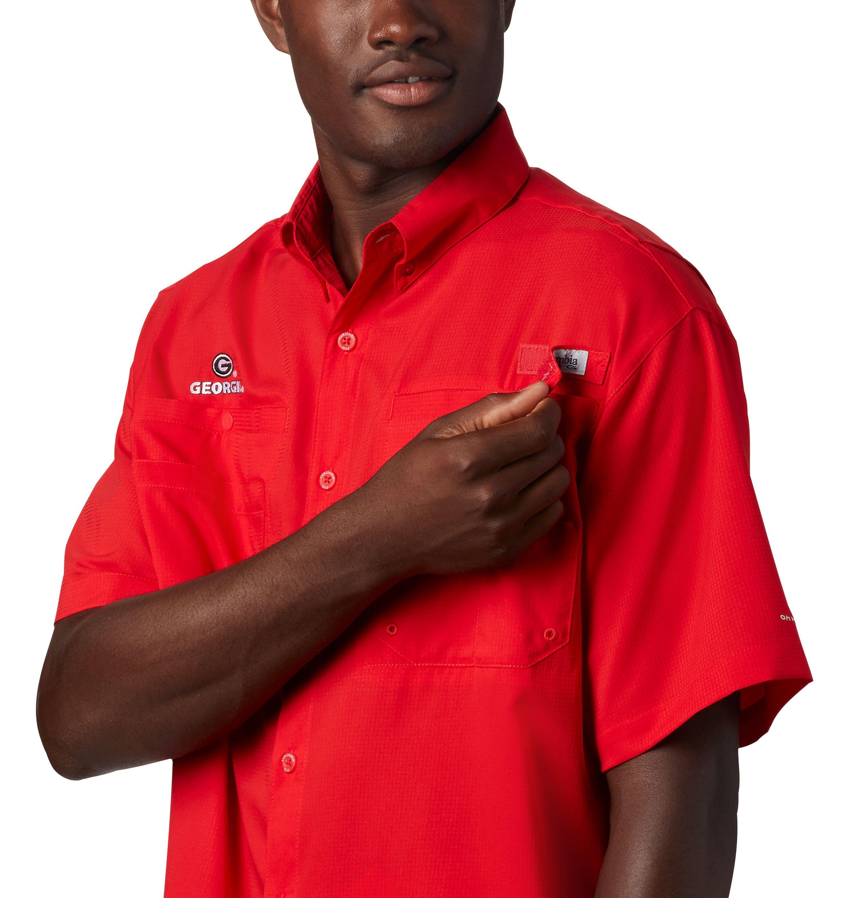 Men's Collegiate PFG Tamiami Short Sleeve Shirt - Tall - Georgia 4