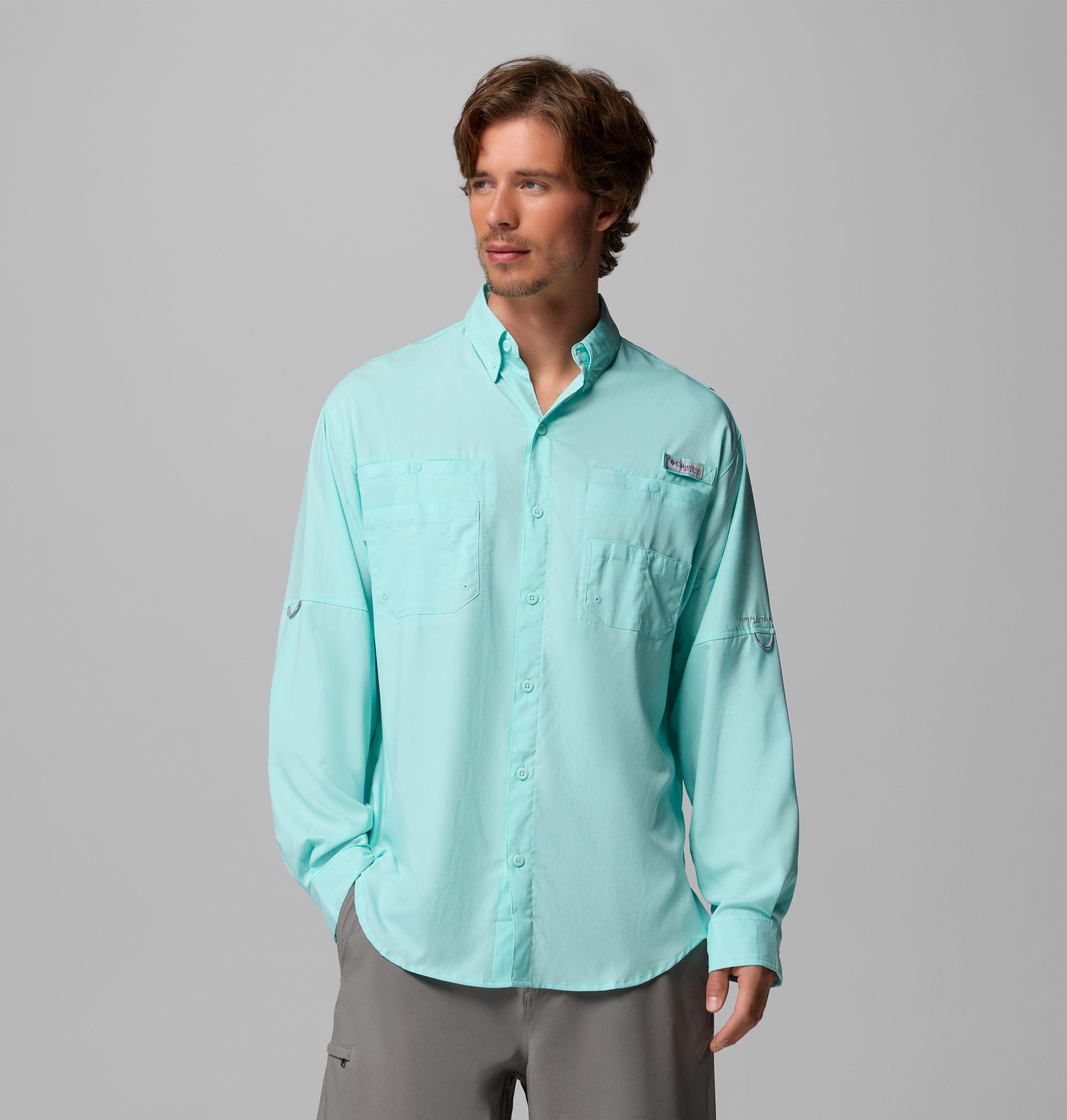 Columbia Tamiami II Long-Sleeve Button-Down Shirt - Gulf Stream
