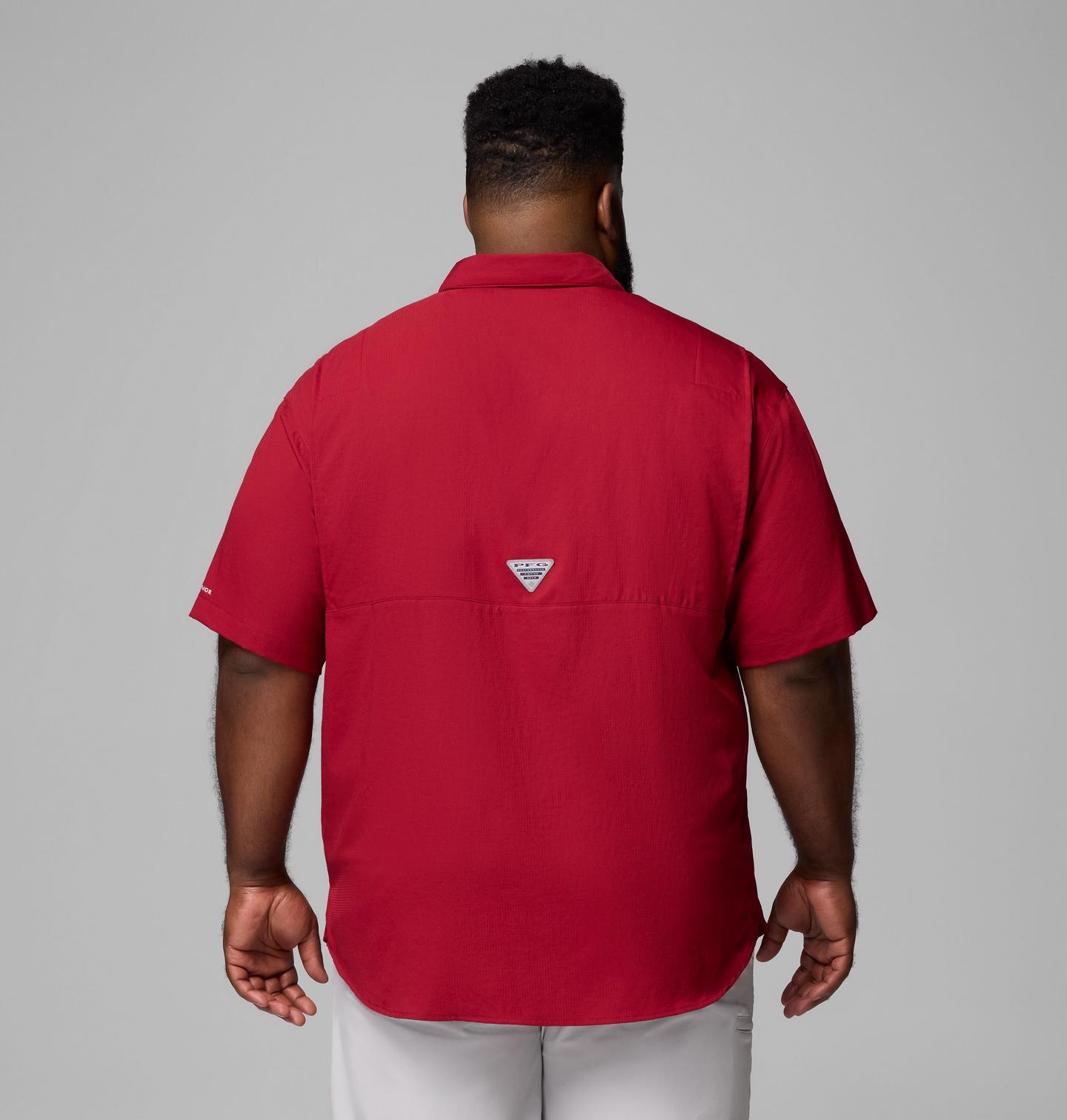Мужская рубашка Columbia PFG Tamiami II Short Sleeve Shirt - Big, цвет: Свекольный — фото 3