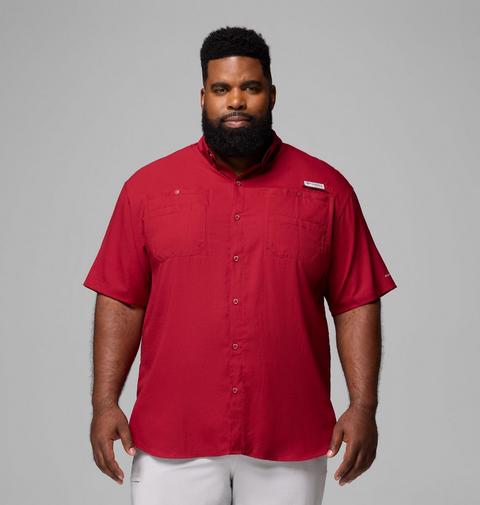 Мужская рубашка Columbia PFG Tamiami II Short Sleeve Shirt - Big, цвет: Свекольный