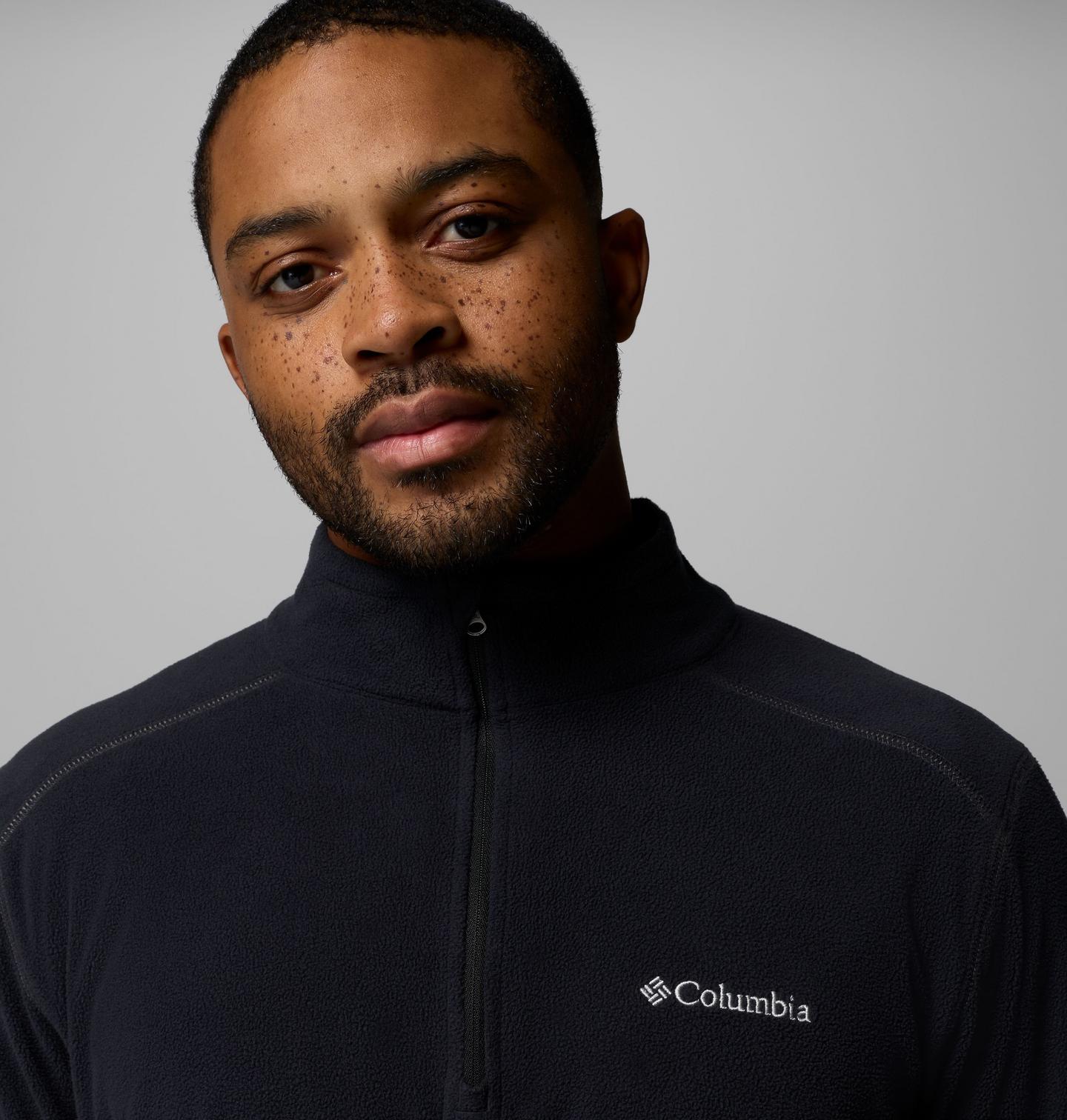 Мужской свитер Columbia Klamath Range II Half Zip Fleece Pullover, цвет: Чёрный — фото 4