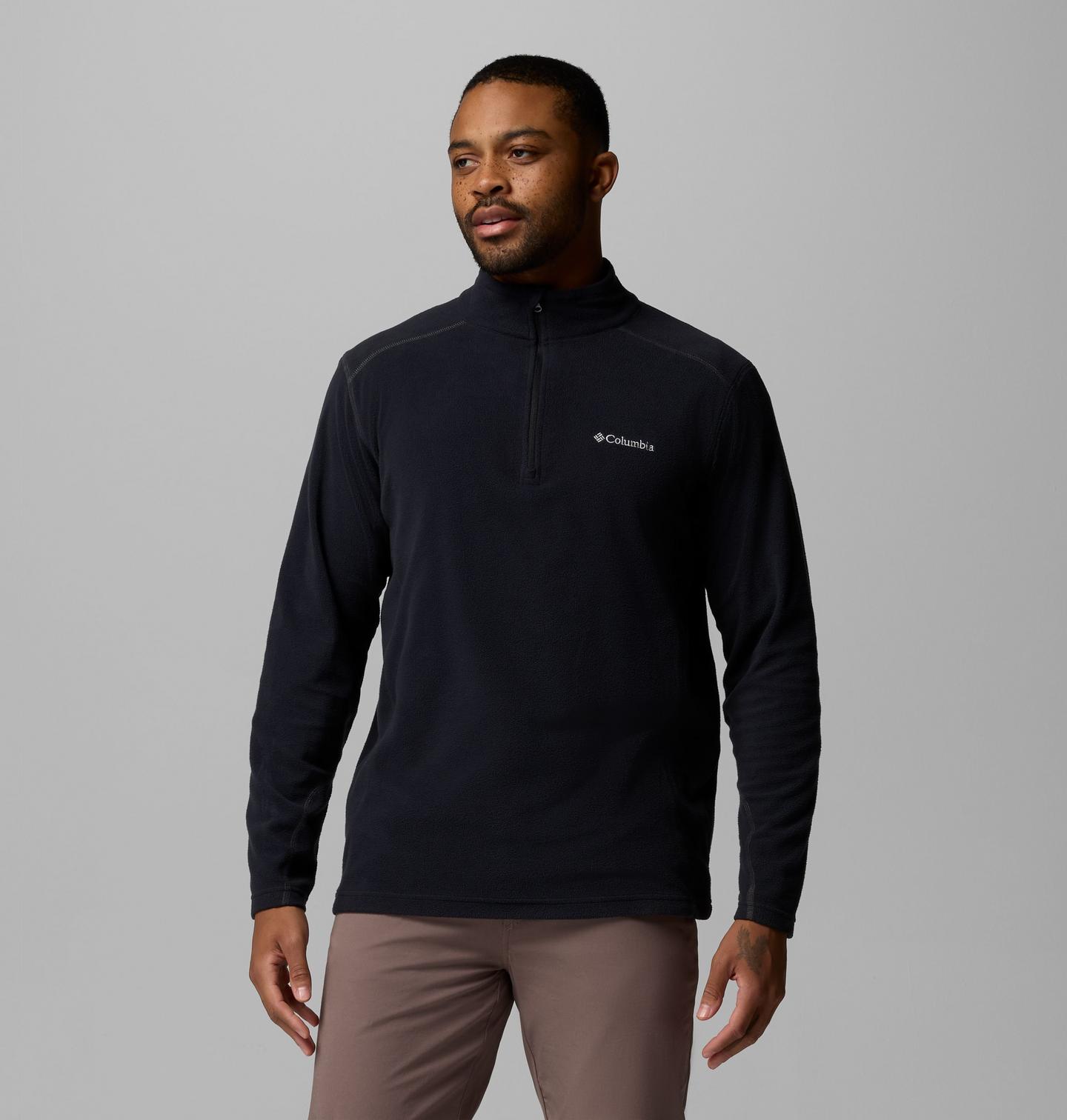 Мужской свитер Columbia Klamath Range II Half Zip Fleece Pullover, цвет: Чёрный — фото 1