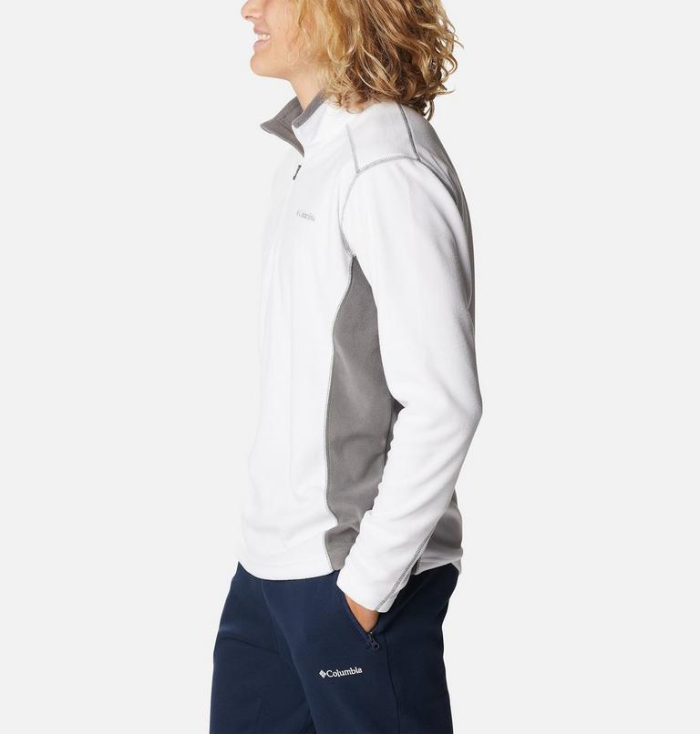 Polar con media cremallera Klamath Range II para hombre, Color: White, City Grey, image 3