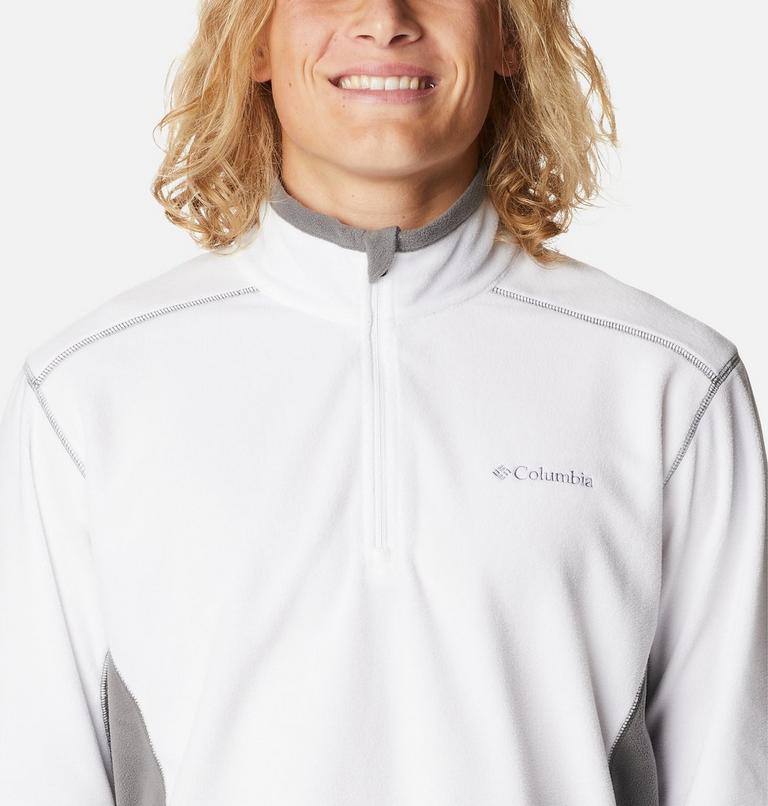 Polar con media cremallera Klamath Range II para hombre, Color: White, City Grey, image 4