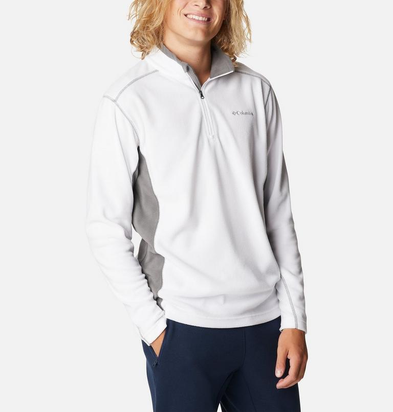 Polar con media cremallera Klamath Range II para hombre, Color: White, City Grey, image 5