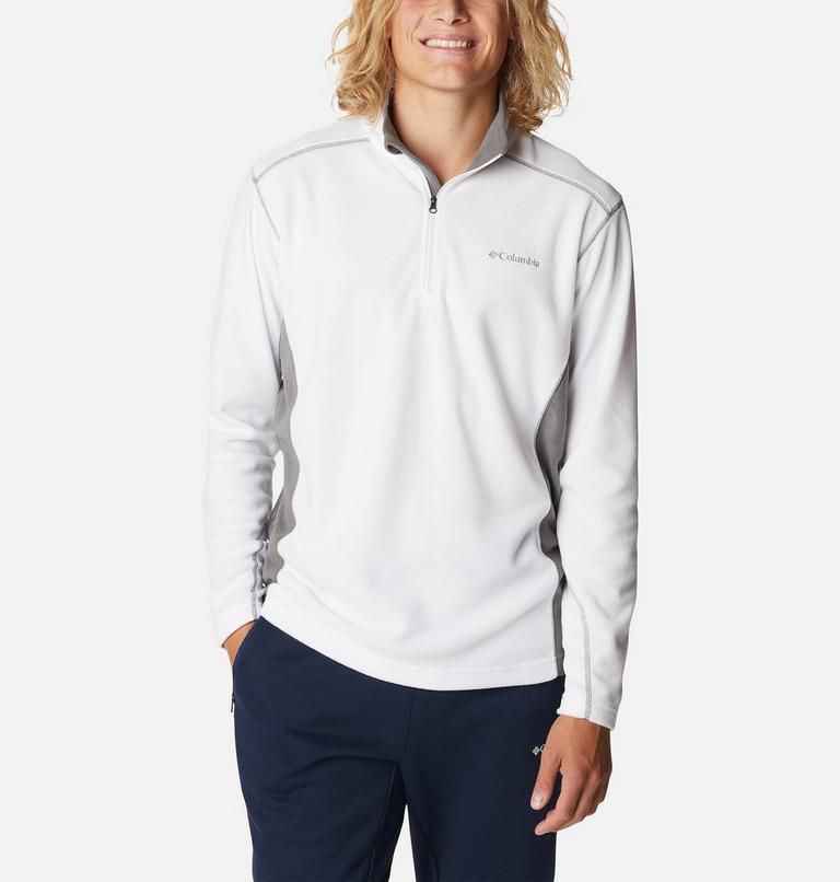 Polar con media cremallera Klamath Range II para hombre, Color: White, City Grey, image 1
