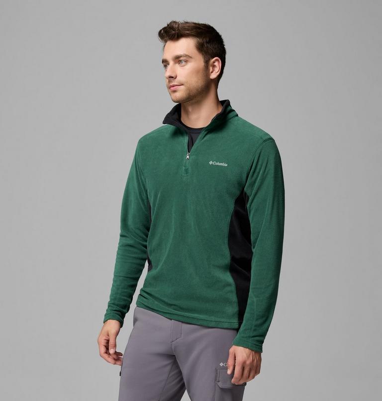 Men's Klamath Range II Half Zip, Color: Rain Forest, Black, image 4