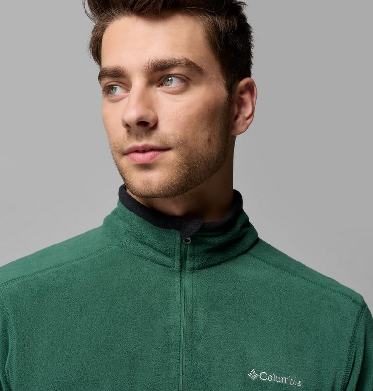Men's Klamath Range II Half Zip, Color: Rain Forest, Black, image 5
