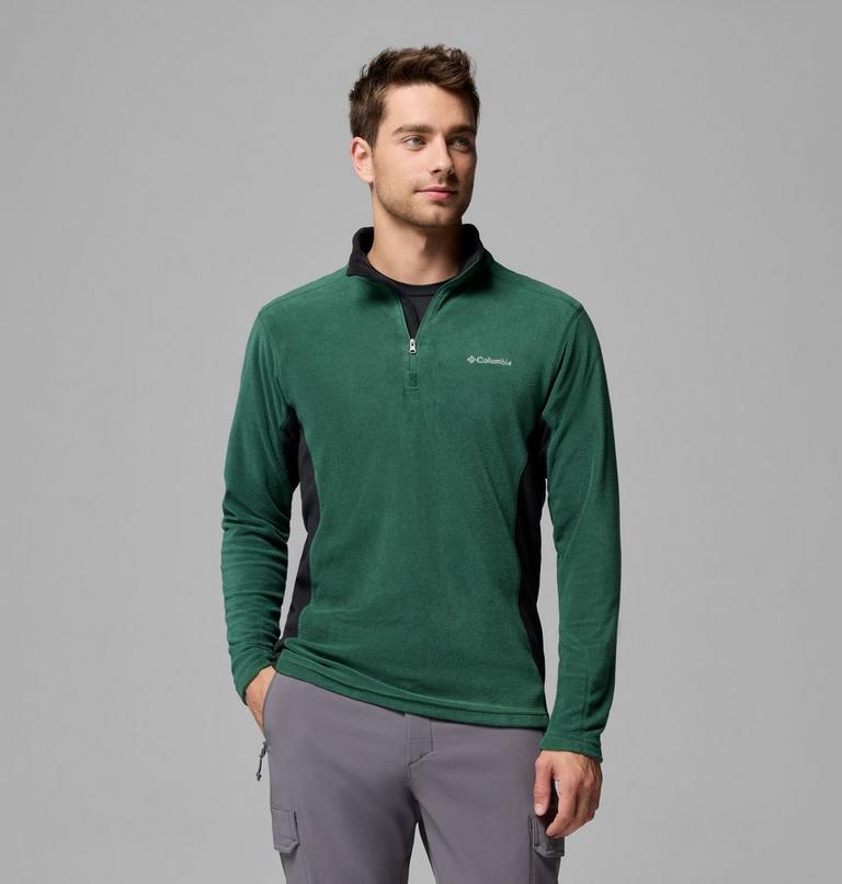 Men's Klamath Range II Half Zip, Color: Rain Forest, Black, image 1