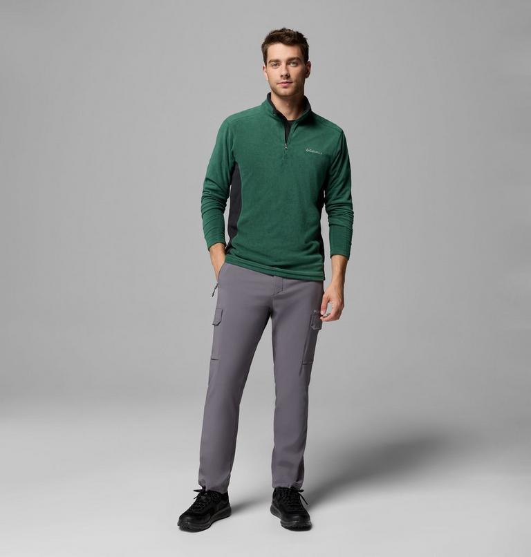 Men's Klamath Range II Half Zip, Color: Rain Forest, Black, image 2