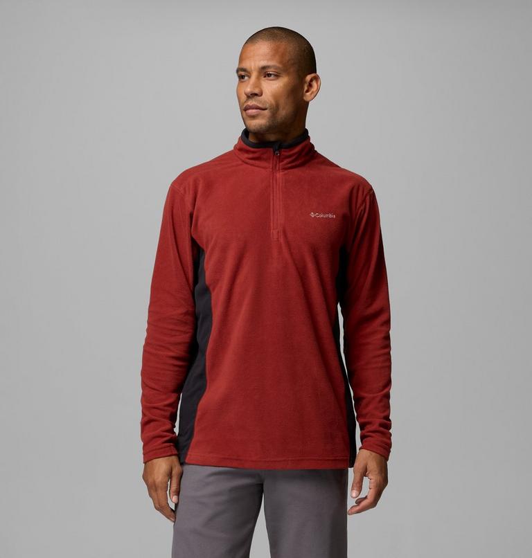 Polar con media cremallera Klamath Range II para hombre, Color: Red Oxide, Black, image 1