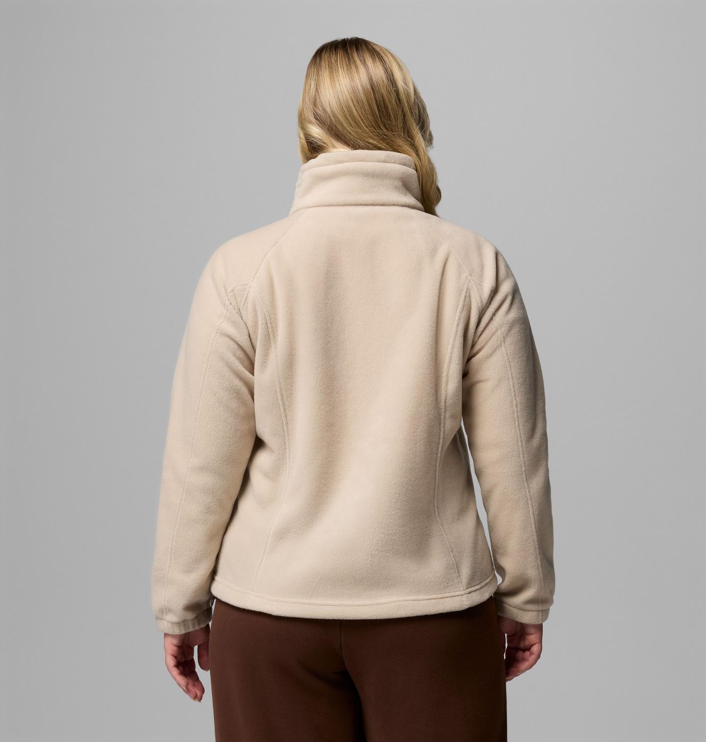Женская куртка Columbia Benton Springs Full Zip Fleece Jacket - Plus Size, цвет: Серо-бежевый — фото 3