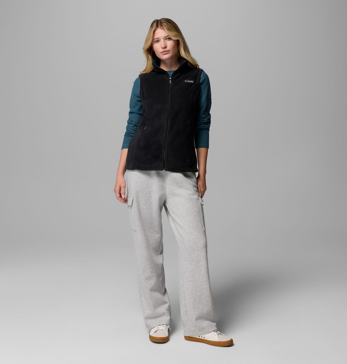Женский жилет Columbia Benton Springs Fleece Vest, цвет: Чёрный — фото 2