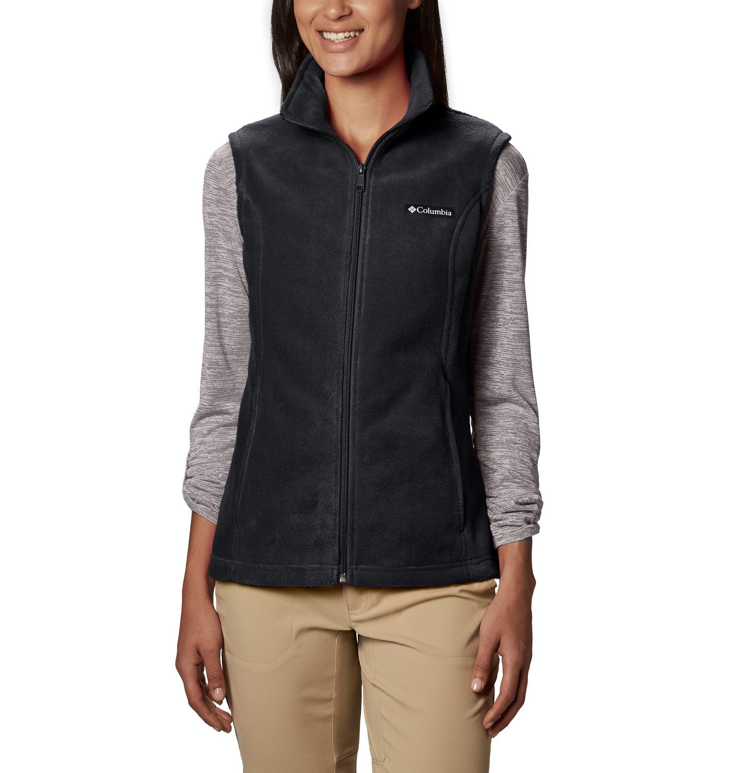 Женский жилет Columbia Benton Springs Fleece Vest - Petite, цвет: Чёрный — фото 1