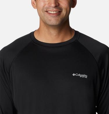 Men's PFG Terminal Tackle Long Sleeve Shirt, Color: Black, Cool Grey Logo, image 16