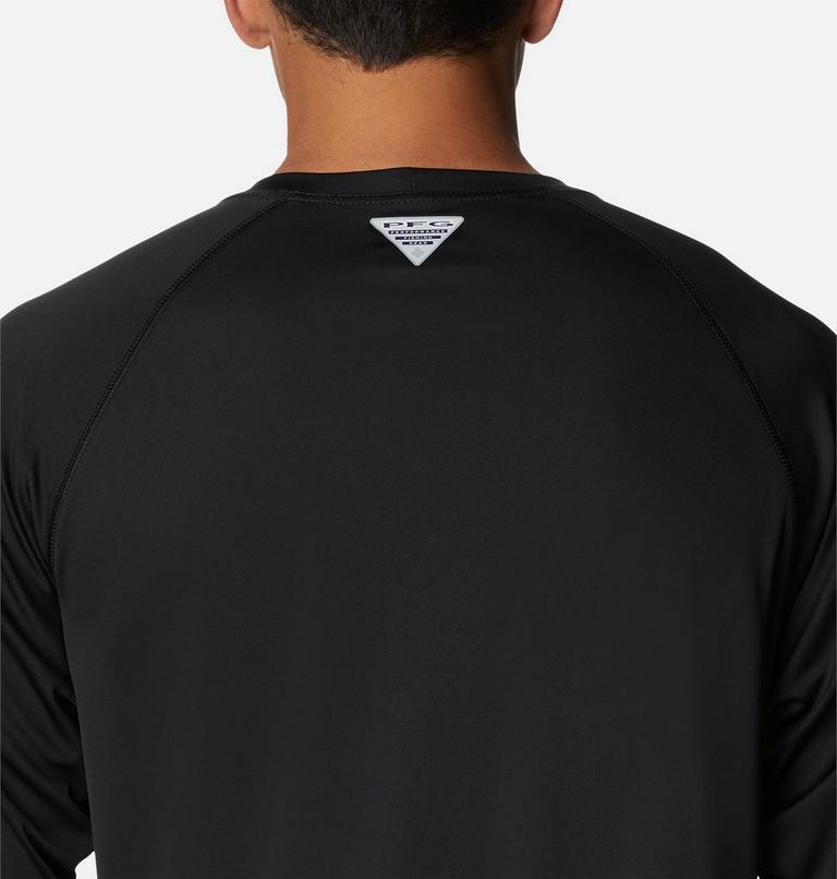 Men's PFG Terminal Tackle Long Sleeve Shirt, Color: Black, Cool Grey Logo, image 5