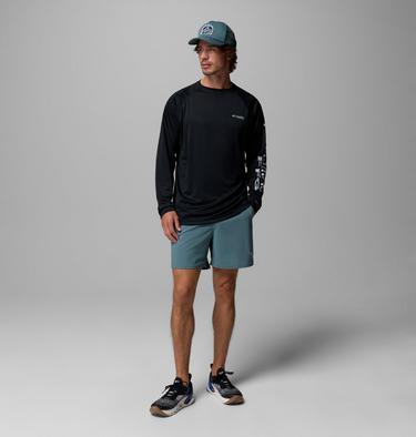 Camiseta de manga larga PFG Terminal Tackle para hombre, Color: Black, Cool Grey Logo, image 2