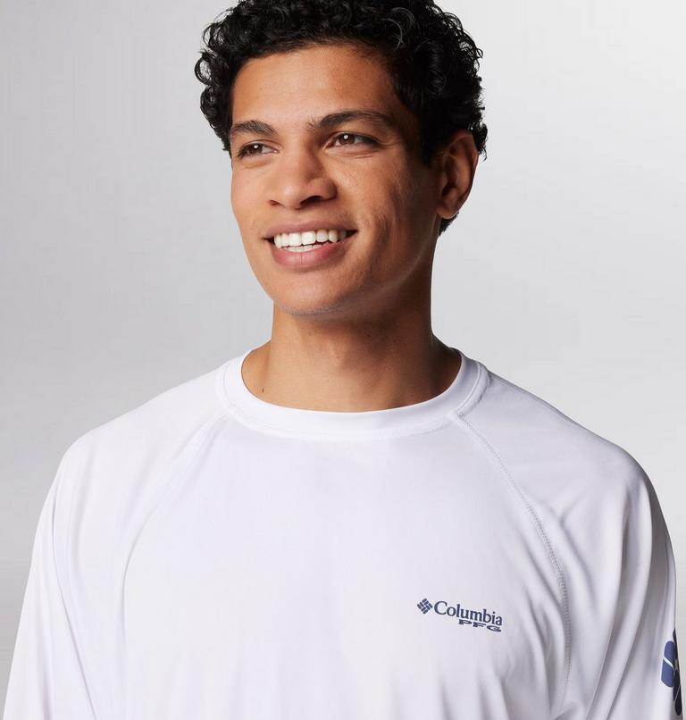 Men's PFG Terminal Tackle Long Sleeve Shirt, Color: White, Nightshade Logo, image 5