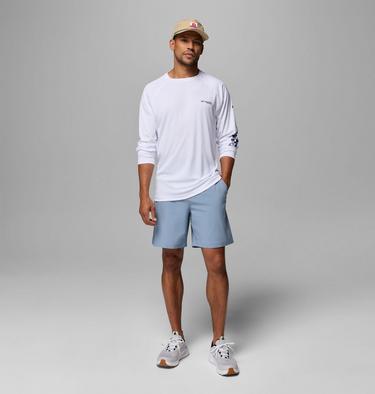 Men's Terminal Tackle Long Sleeve Technical T-Shirt, Color: White, Nightshade Logo, image 6