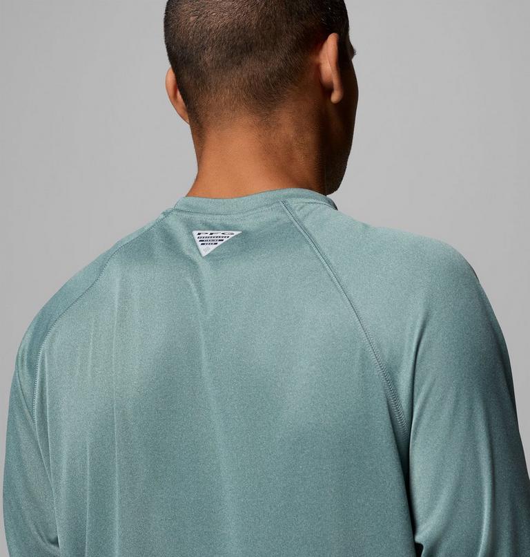 Terminal Tackle LS Shirt, Color: Metal Heather, Light Camel Logo, image 6